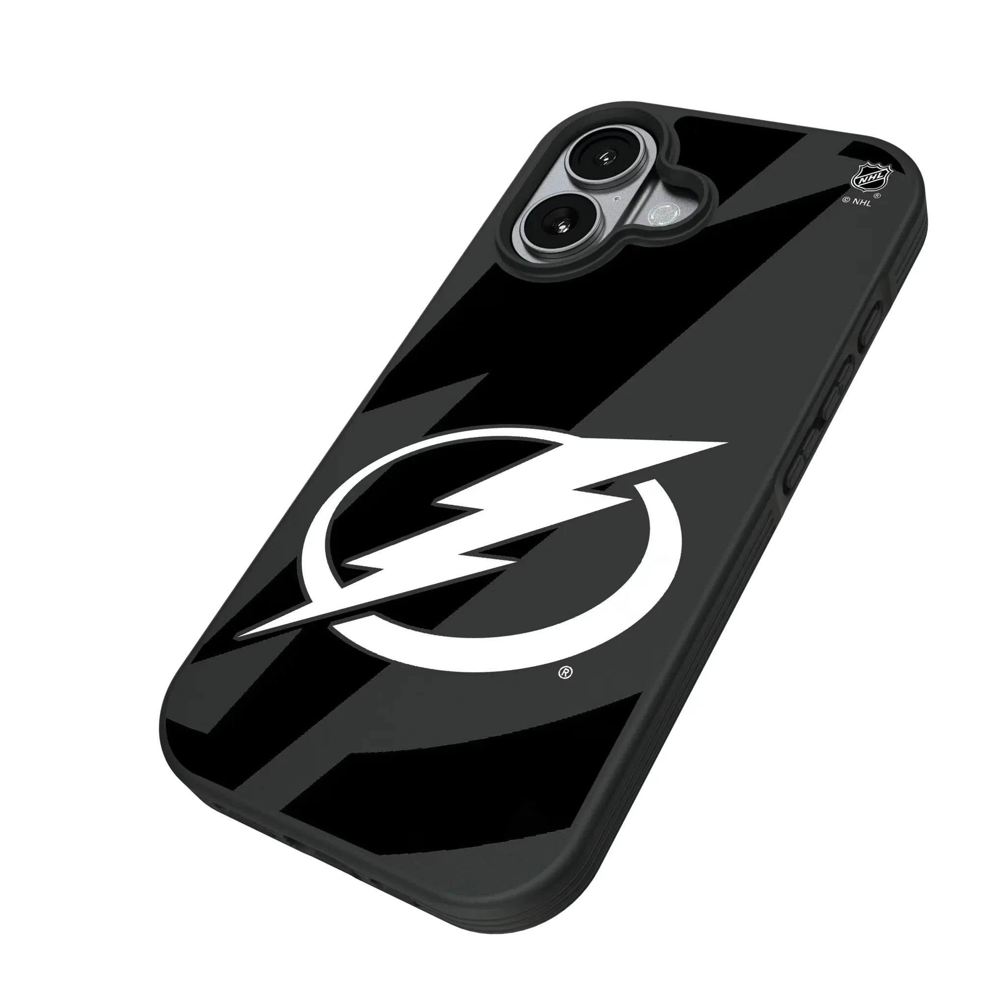 Tampa Bay Lightning Monocolor Tilt iPhone Bump Phone Case for Apple iPhone - Isometric View#Device_iPhone 17