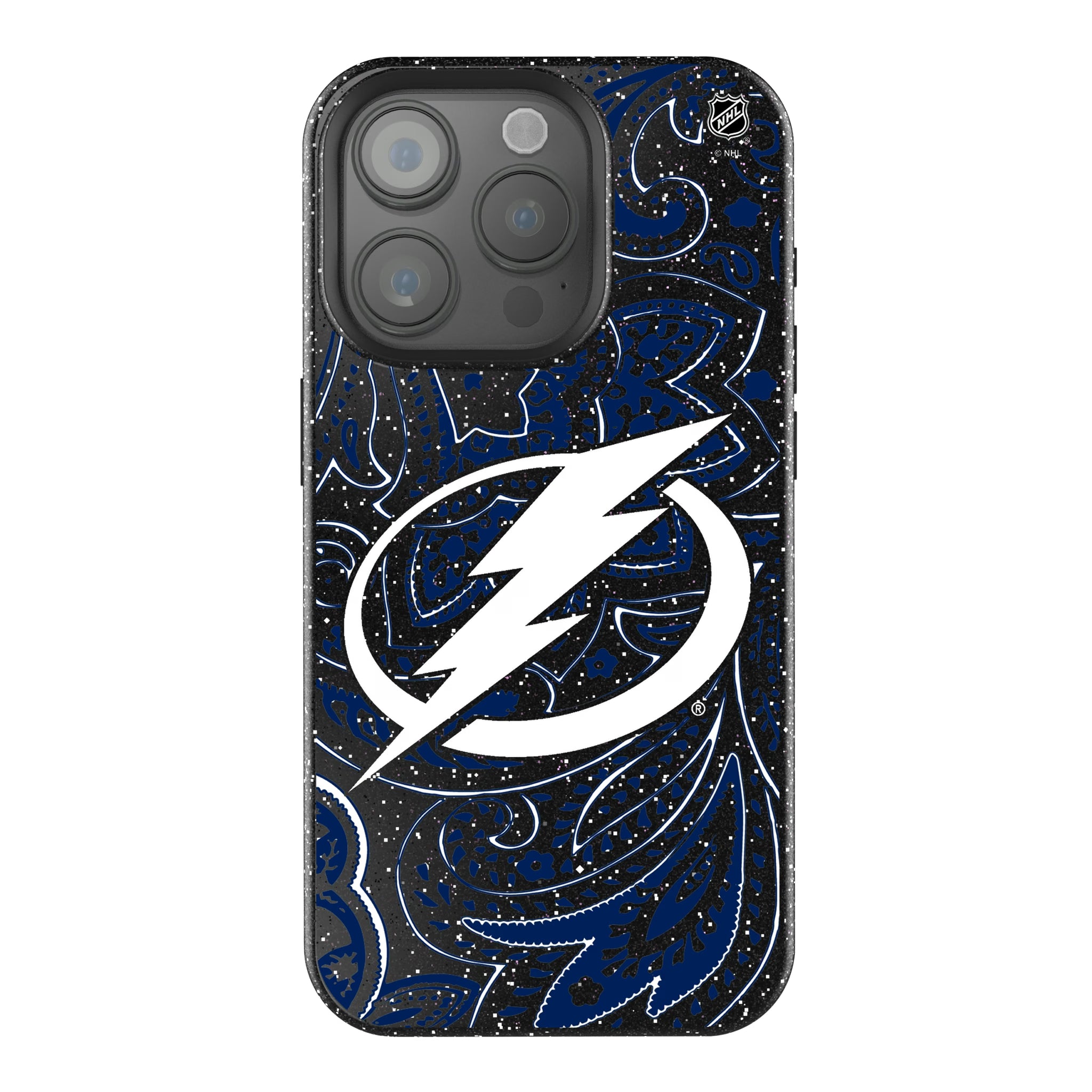 Tampa Bay Lightning Paisley iPhone Bling Phone Case for Apple iPhone