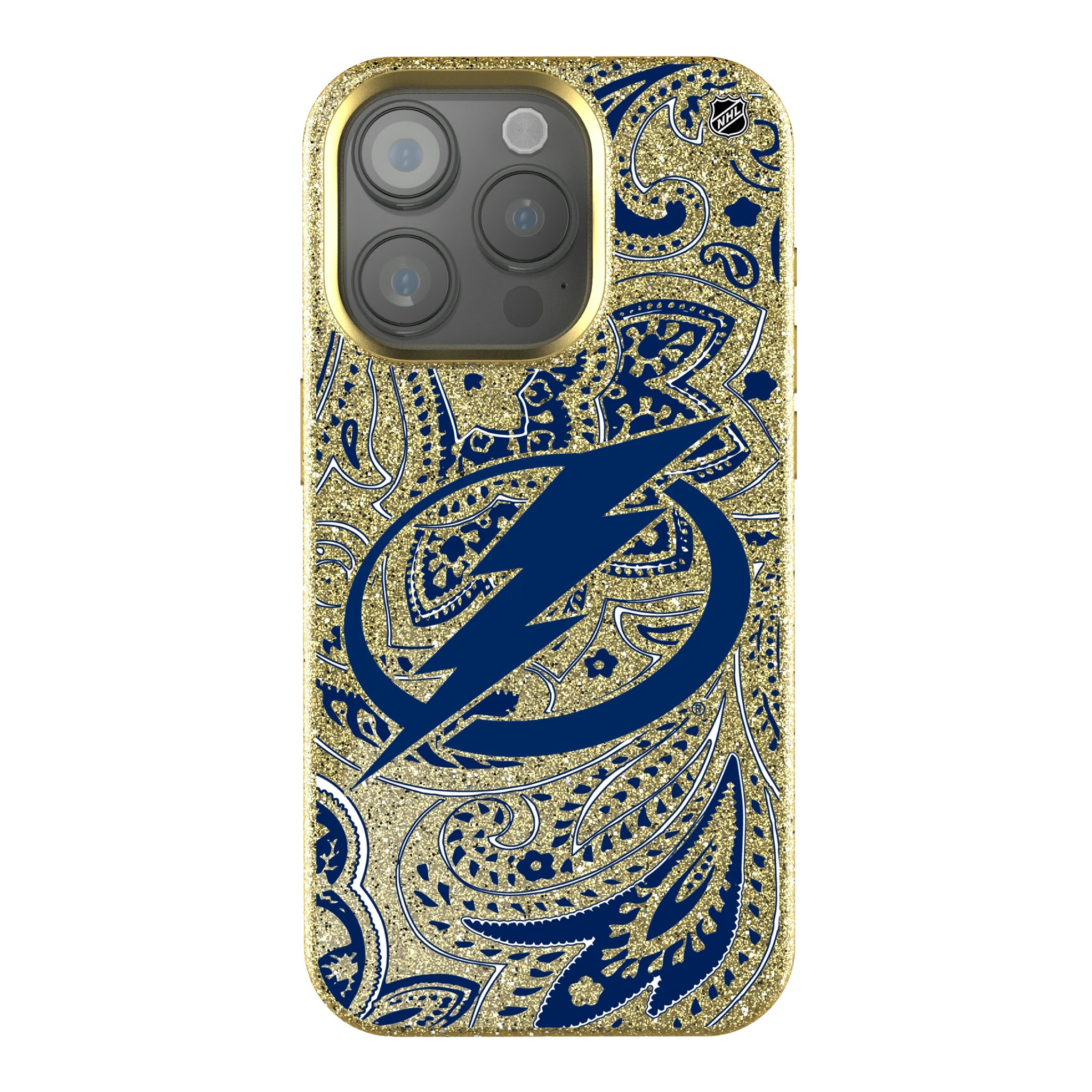 Tampa Bay Lightning Paisley iPhone Bling Phone Case for Apple iPhone