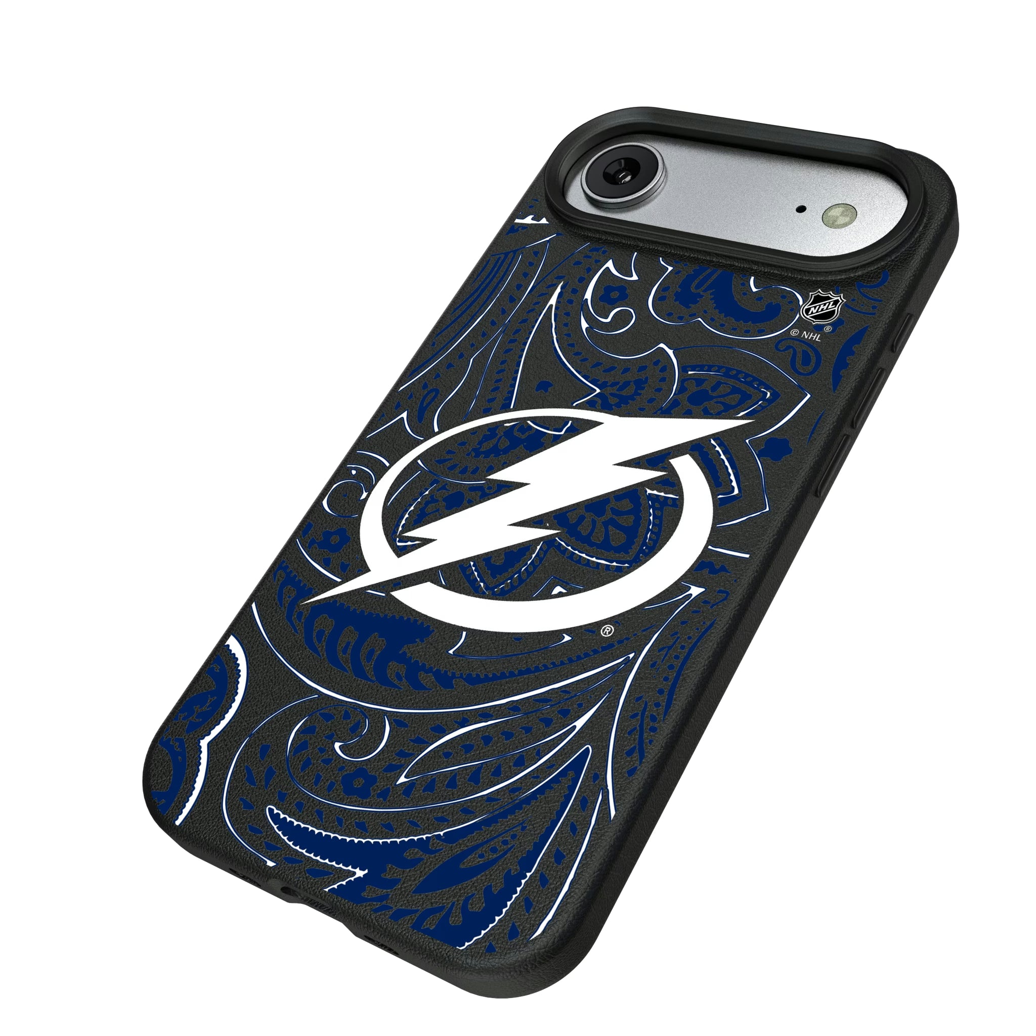Tampa Bay Lightning Paisley iPhone MagSafe Compatible Phone Case for Apple iPhone - Isometric View#Device_iPhone Air