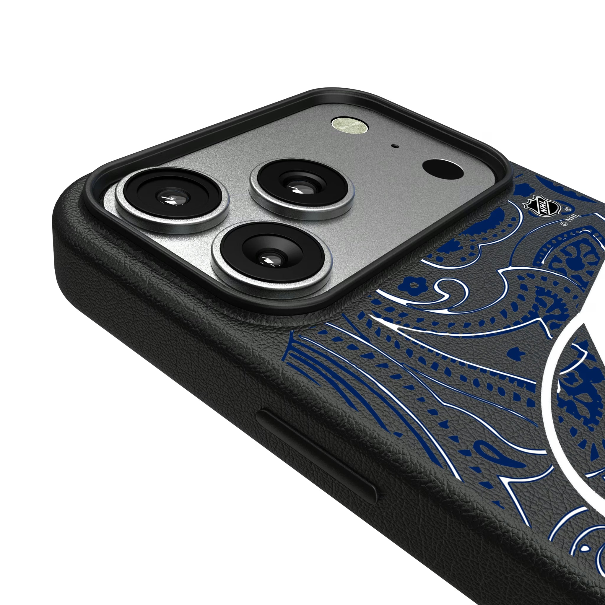 Tampa Bay Lightning Paisley iPhone MagSafe Compatible Phone Case for Apple iPhone - Detail#Device_iPhone 17 Pro