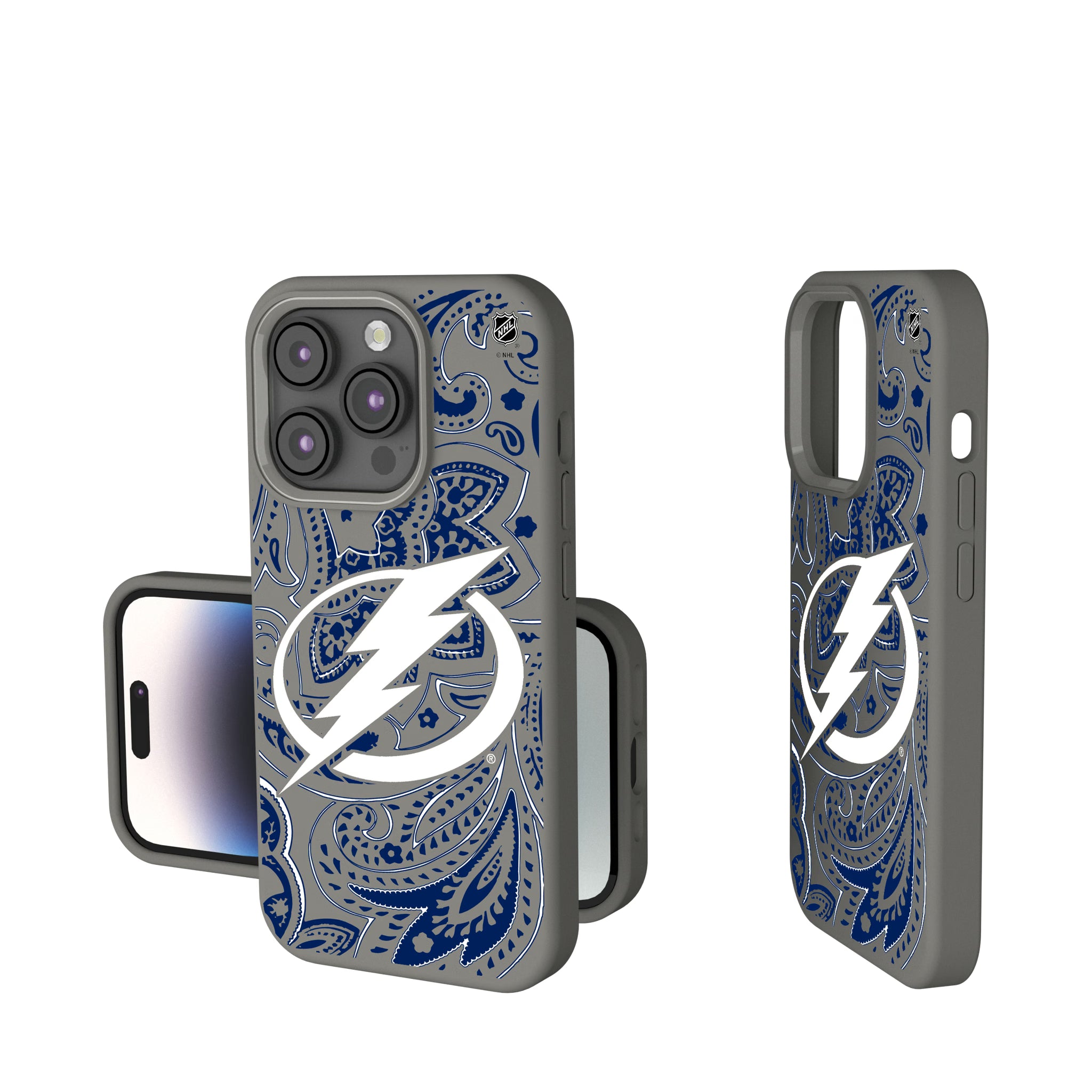 Tampa Bay Lightning Paisley iPhone Soft Touch Phone Case for Apple iPhone