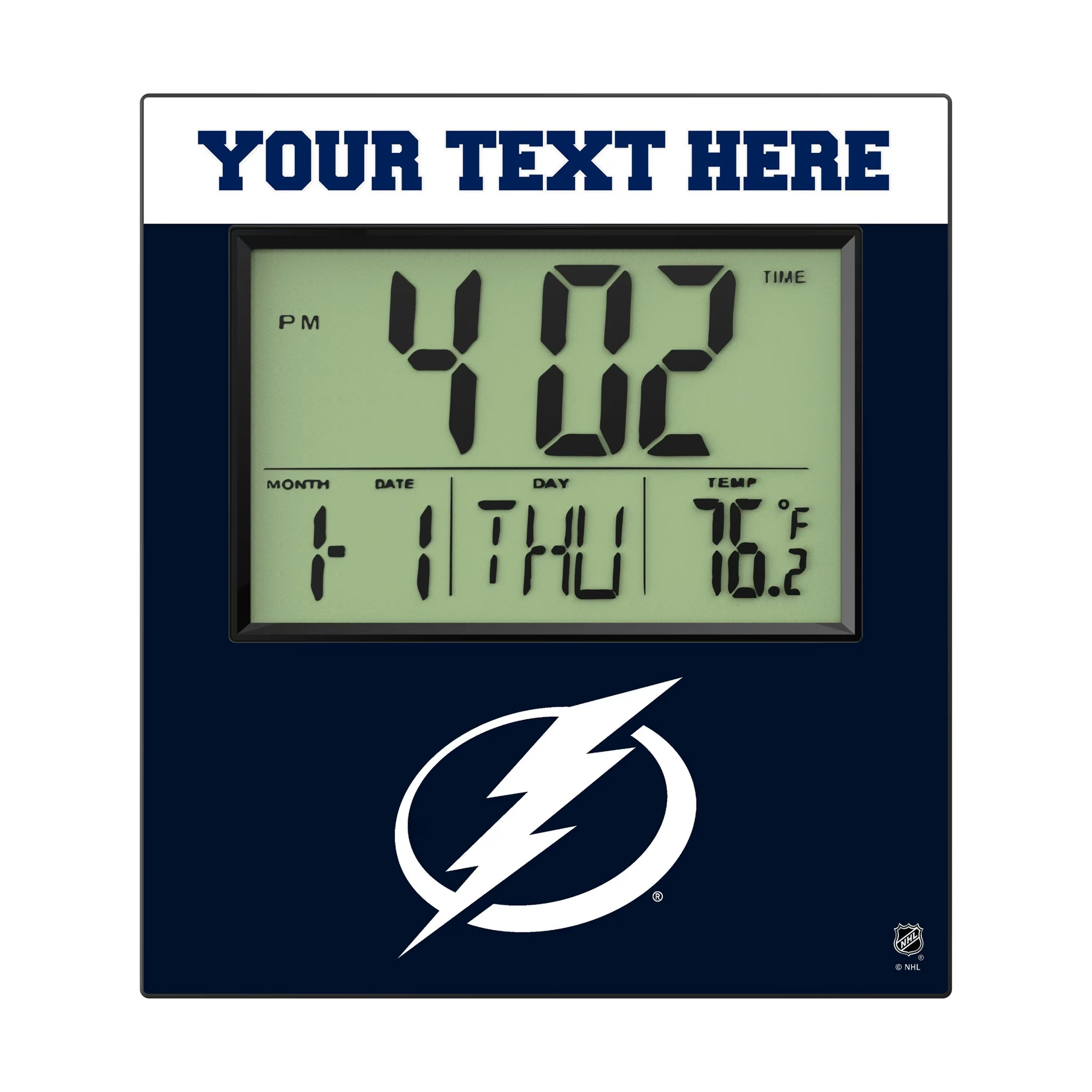 Tampa Bay Lightning Personalized Color Block Wall Clock