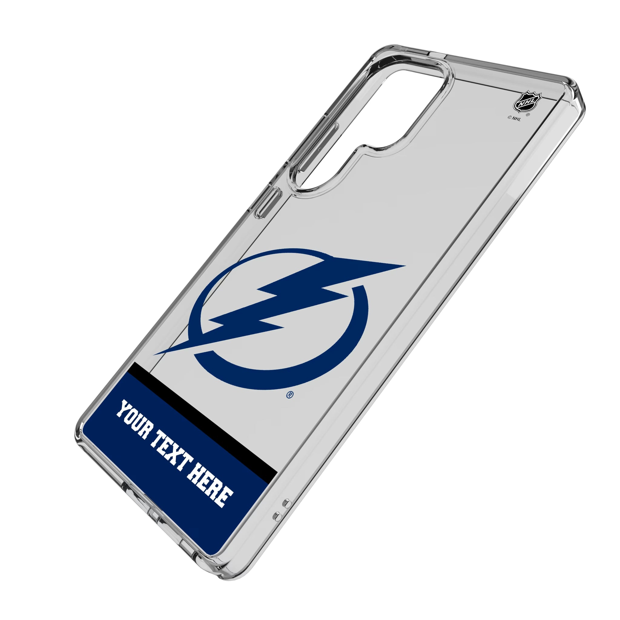 Tampa Bay Lightning Personalized EndZone Plus Galaxy Clear Phone Case for Samsung Galaxy - Isometric View