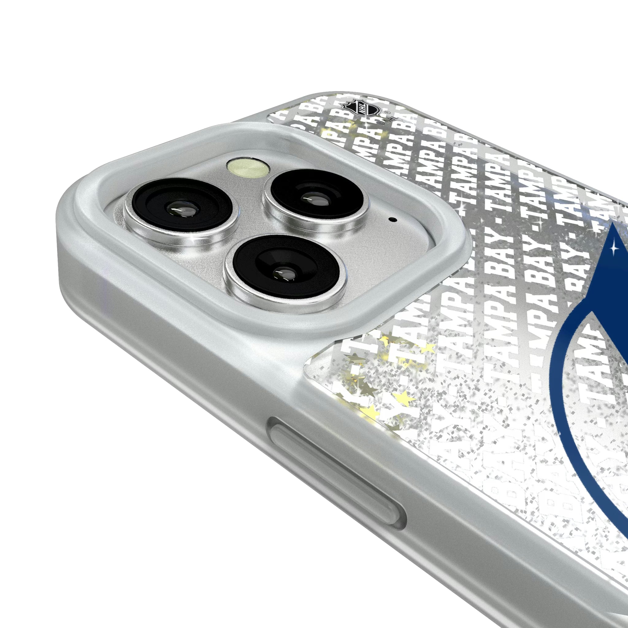 Tampa Bay Lightning Personalized EndZone Plus iPhone Glitter Phone Case for Apple iPhone - Detail#Device_iPhone 16 Pro