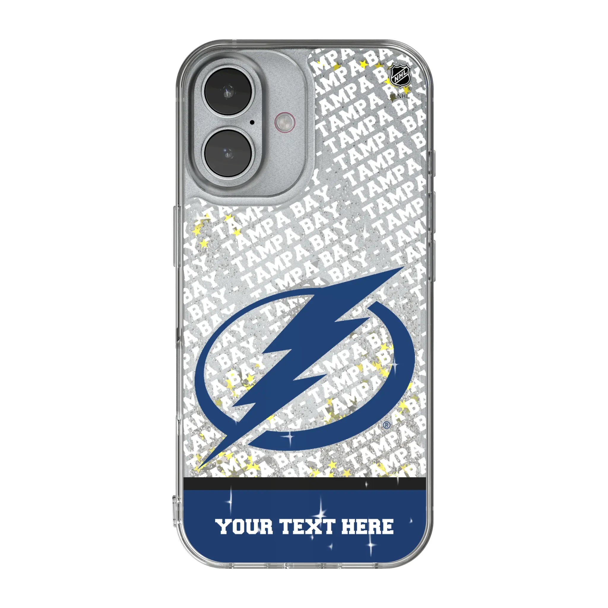 Tampa Bay Lightning Personalized EndZone Plus iPhone Glitter Phone Case for Apple iPhone