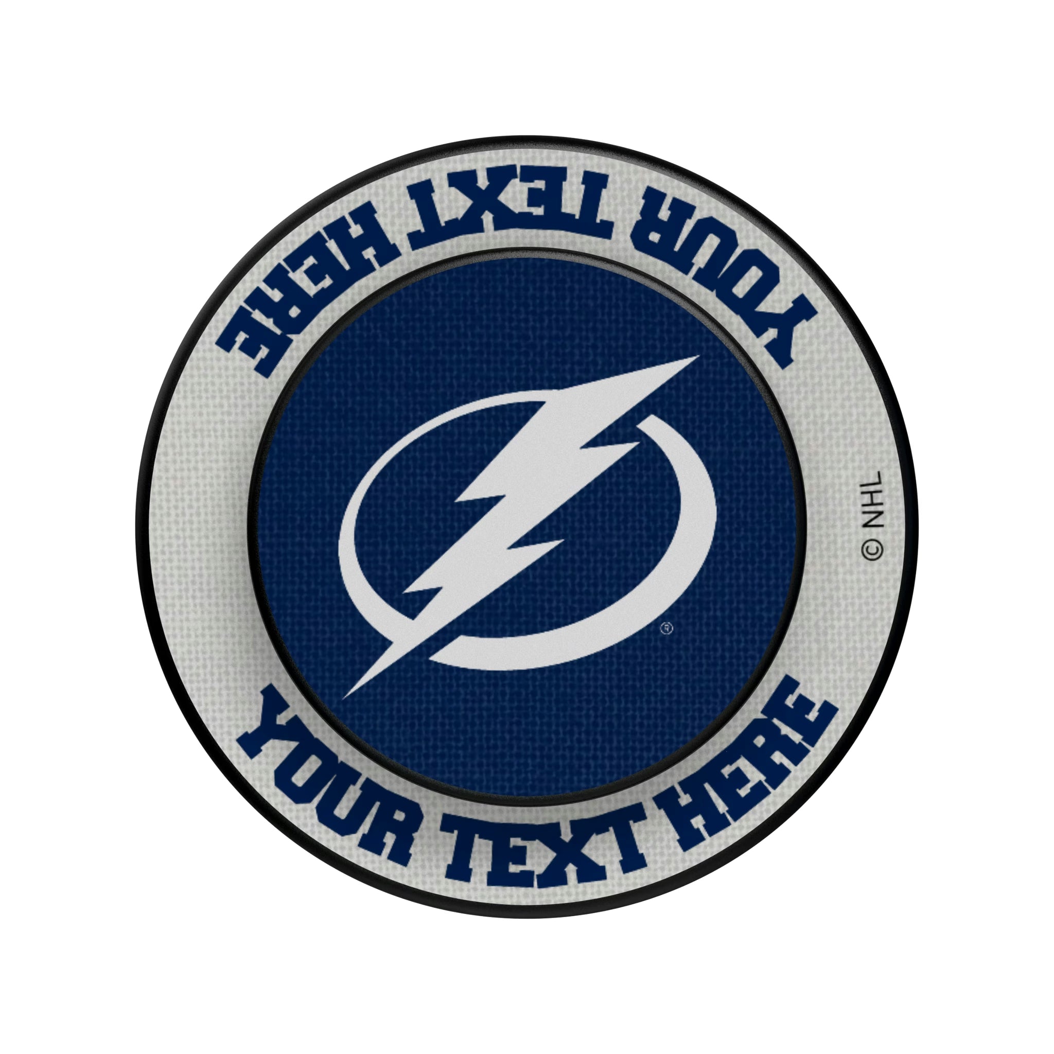 Tampa Bay Lightning Personalized Endzone Solid Popsockets Round Magnetic
