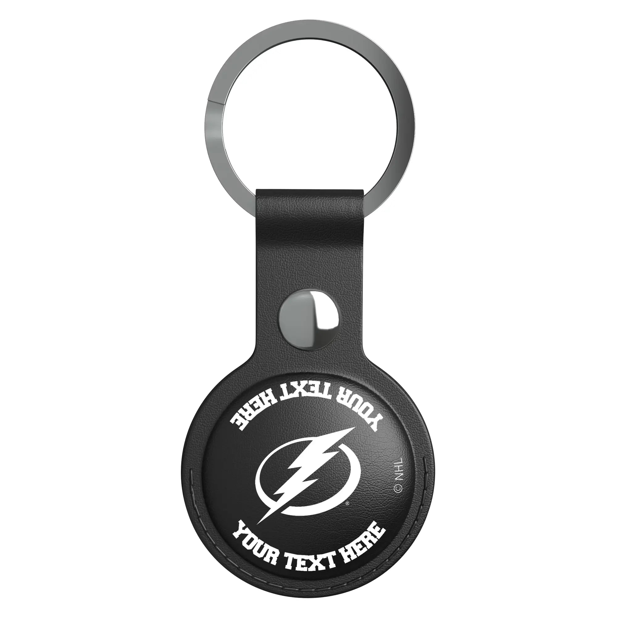 Tampa Bay Lightning Personalized Insignia AirTag Black Airtag Holder
