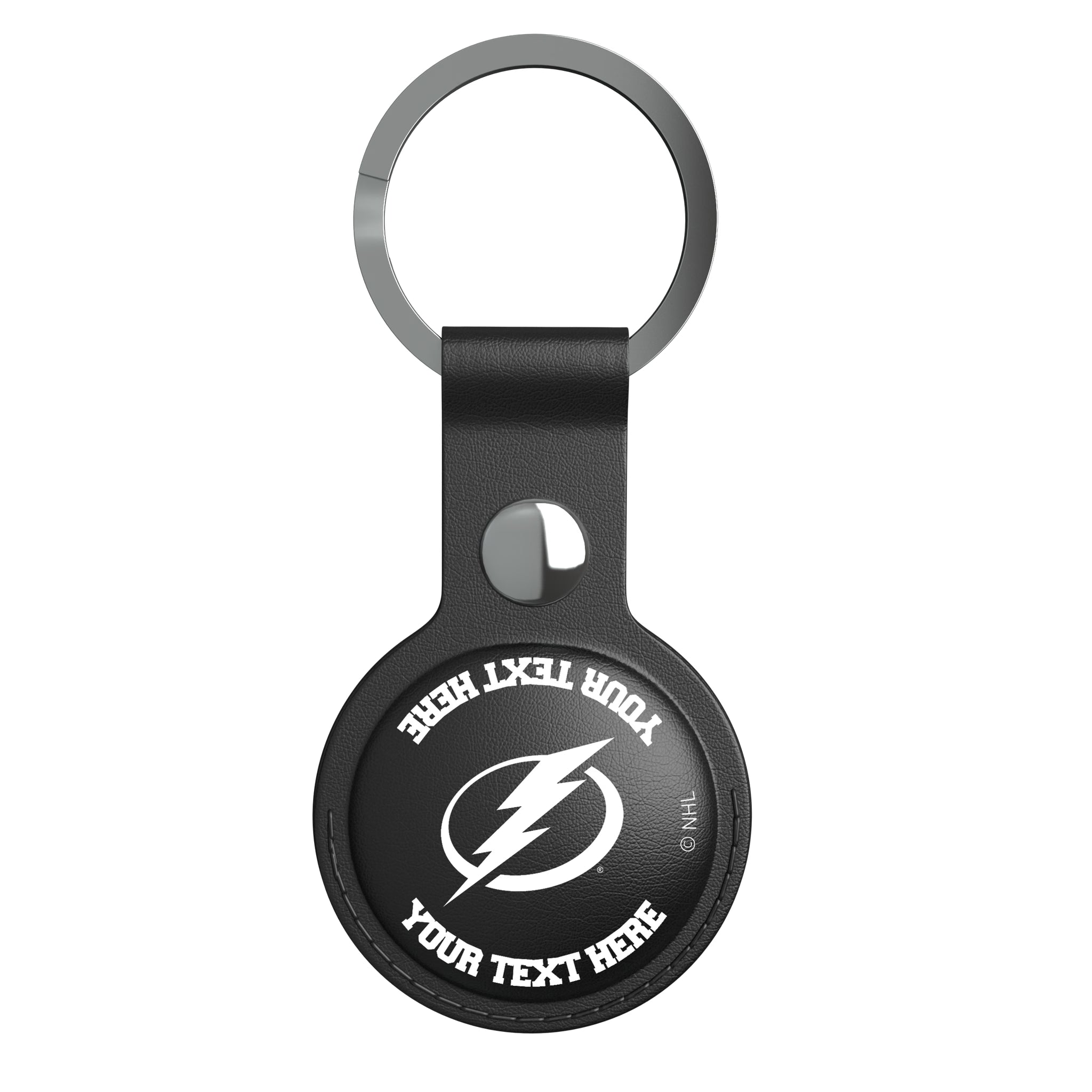 Tampa Bay Lightning Personalized Insignia AirTag Black Airtag Holder