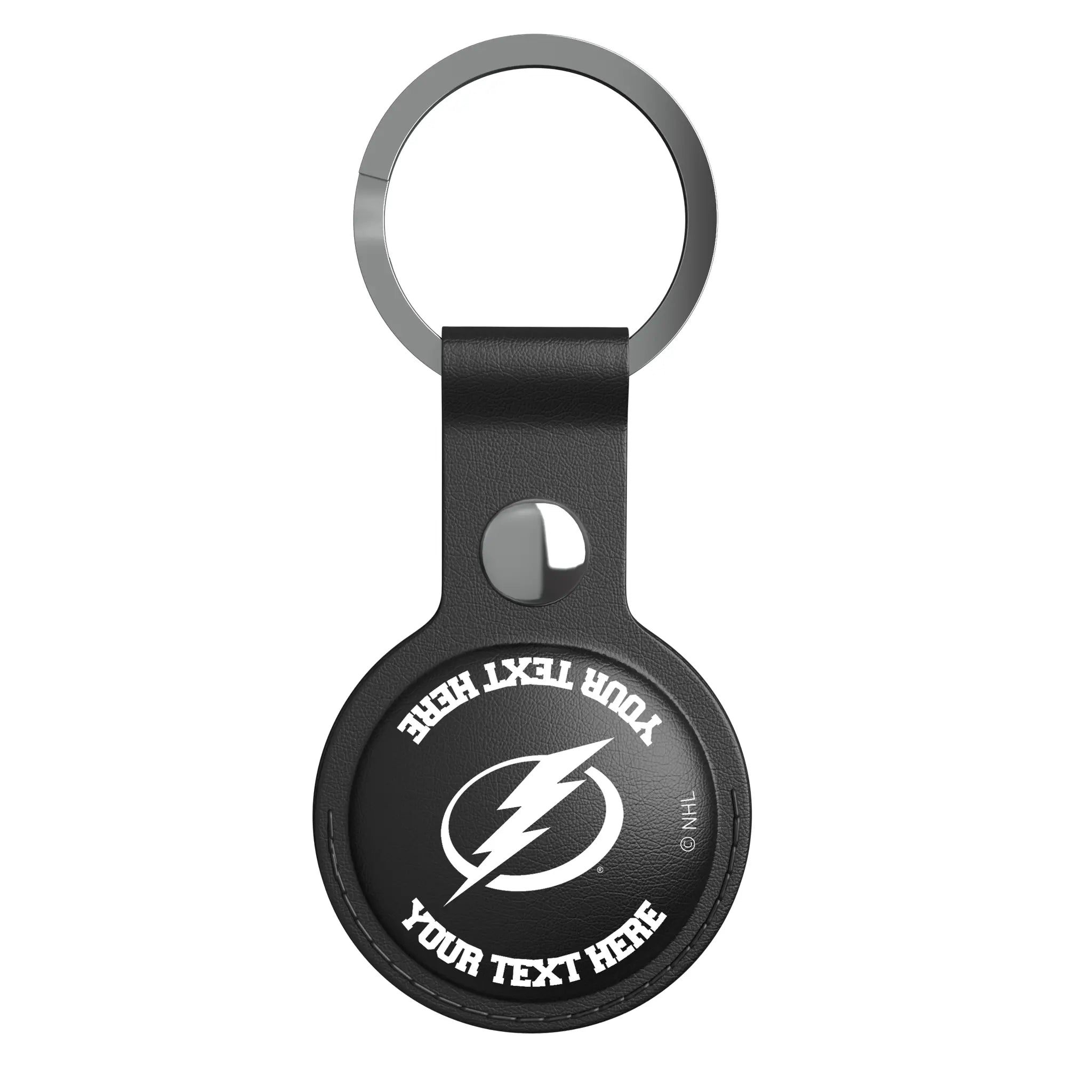 Tampa Bay Lightning Personalized Insignia AirTag Black Airtag Holder
