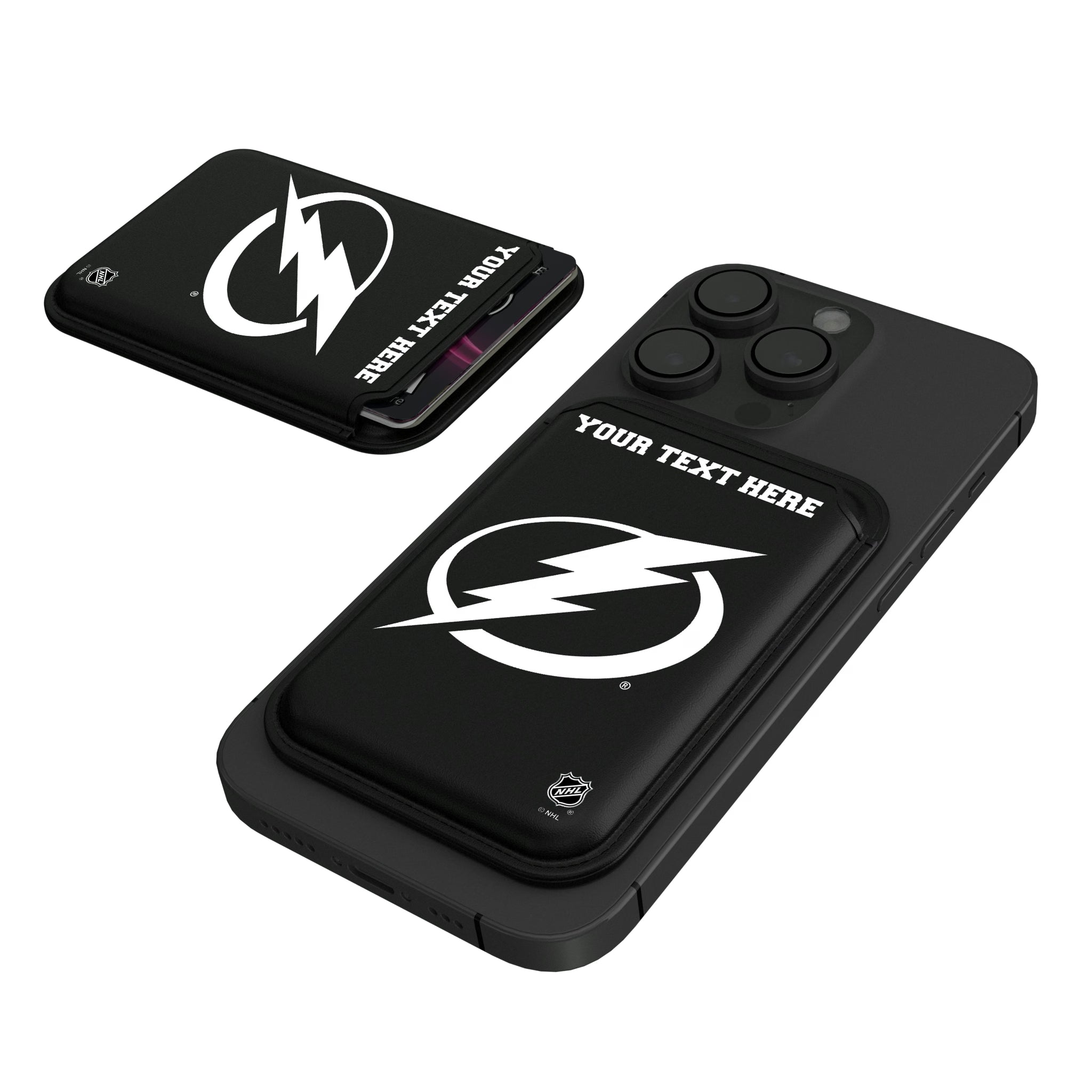 Tampa Bay Lightning Personalized Insignia Black Magnetic Credit Card Wallet