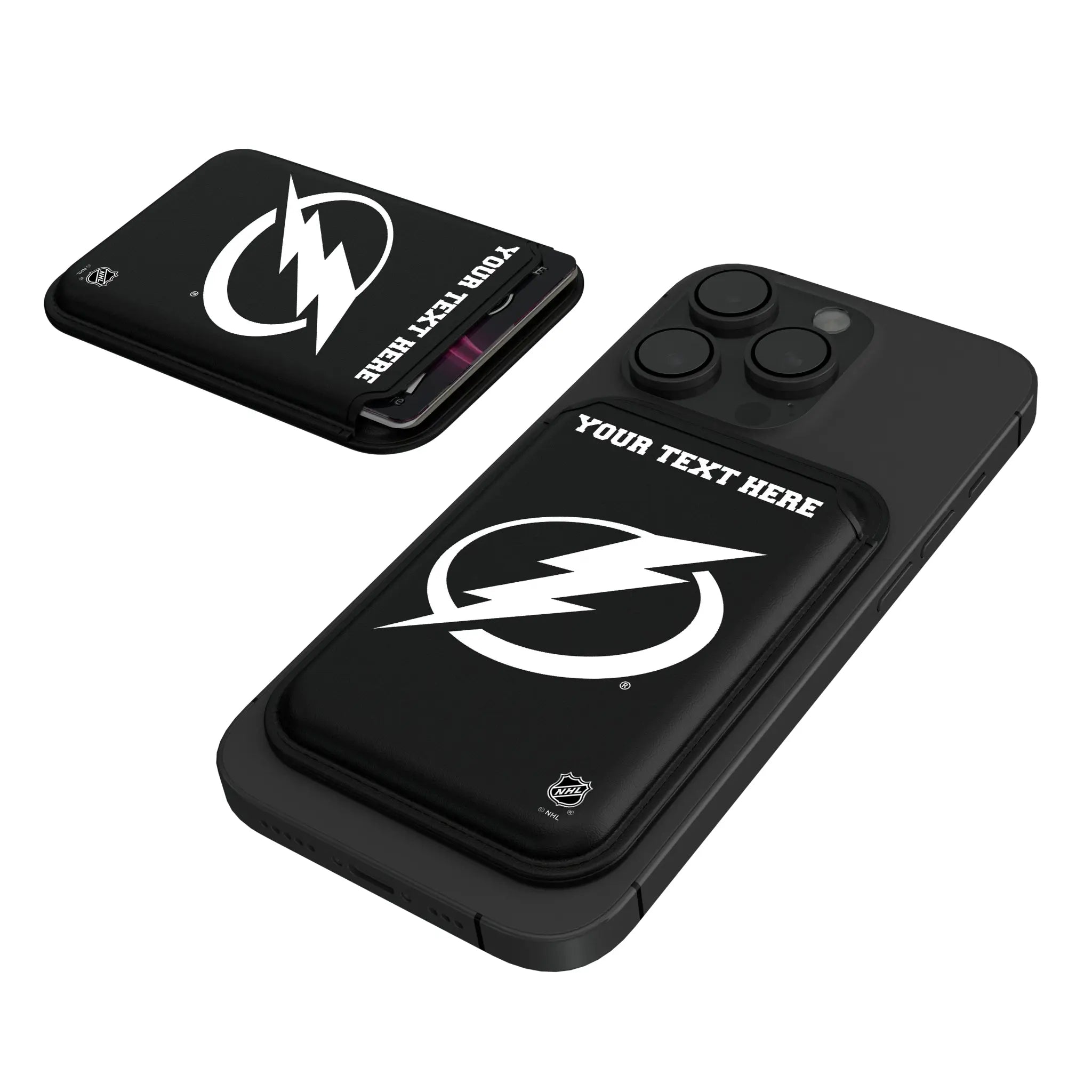 Tampa Bay Lightning Personalized Insignia Black Magnetic Credit Card Wallet