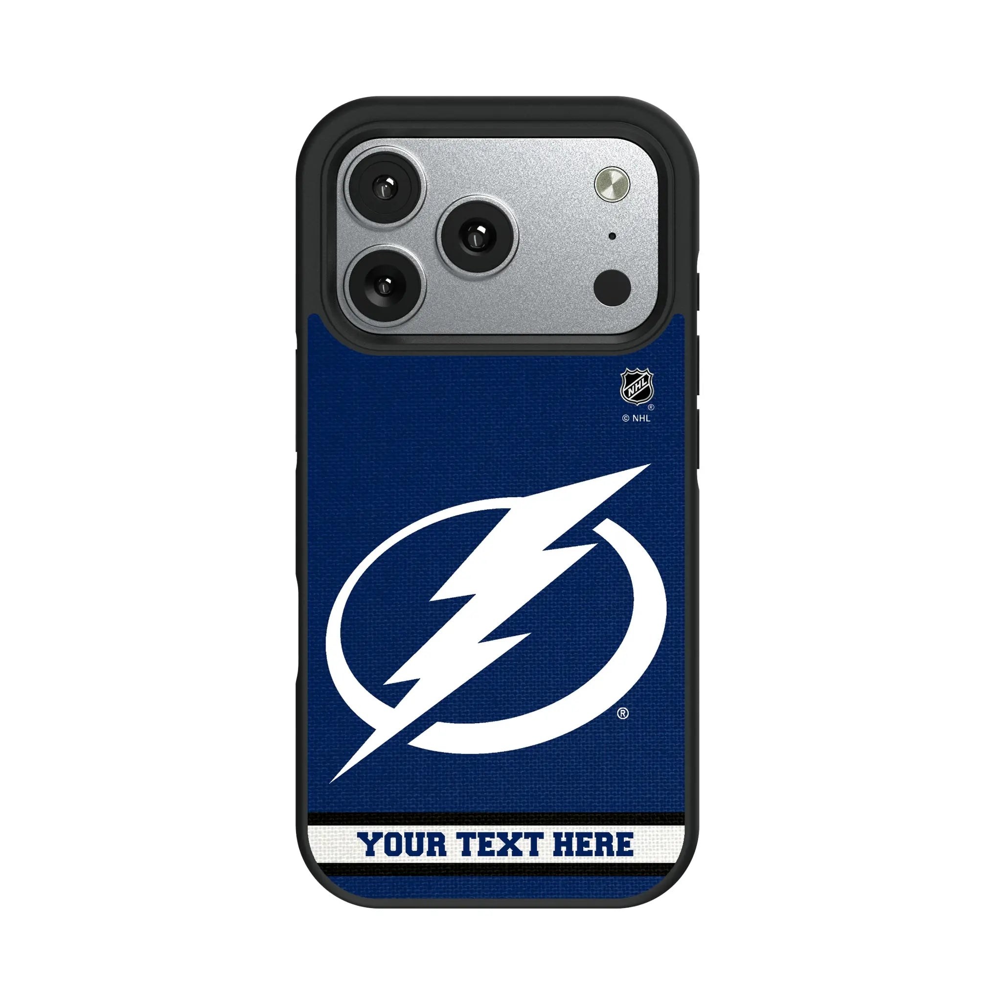 Tampa Bay Lightning Personalized Stripe iPhone Bump Phone Case for Apple iPhone#Device_iPhone 17 Pro