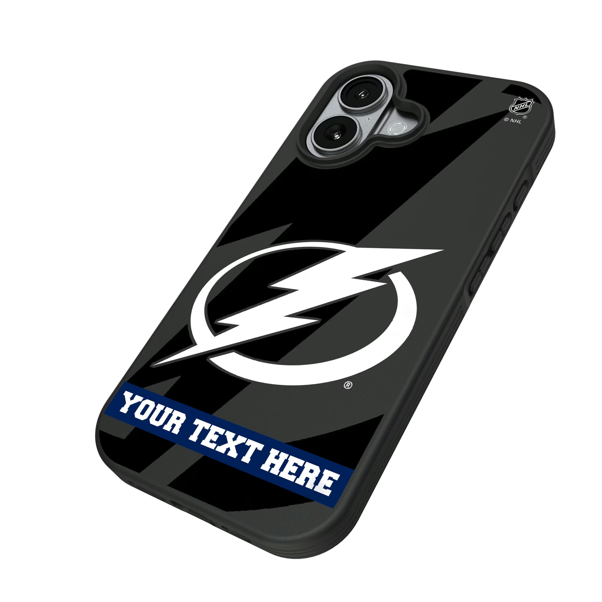 Tampa Bay Lightning Personalized Tilt iPhone Bump Phone Case for Apple iPhone - Isometric View#Device_iPhone 17