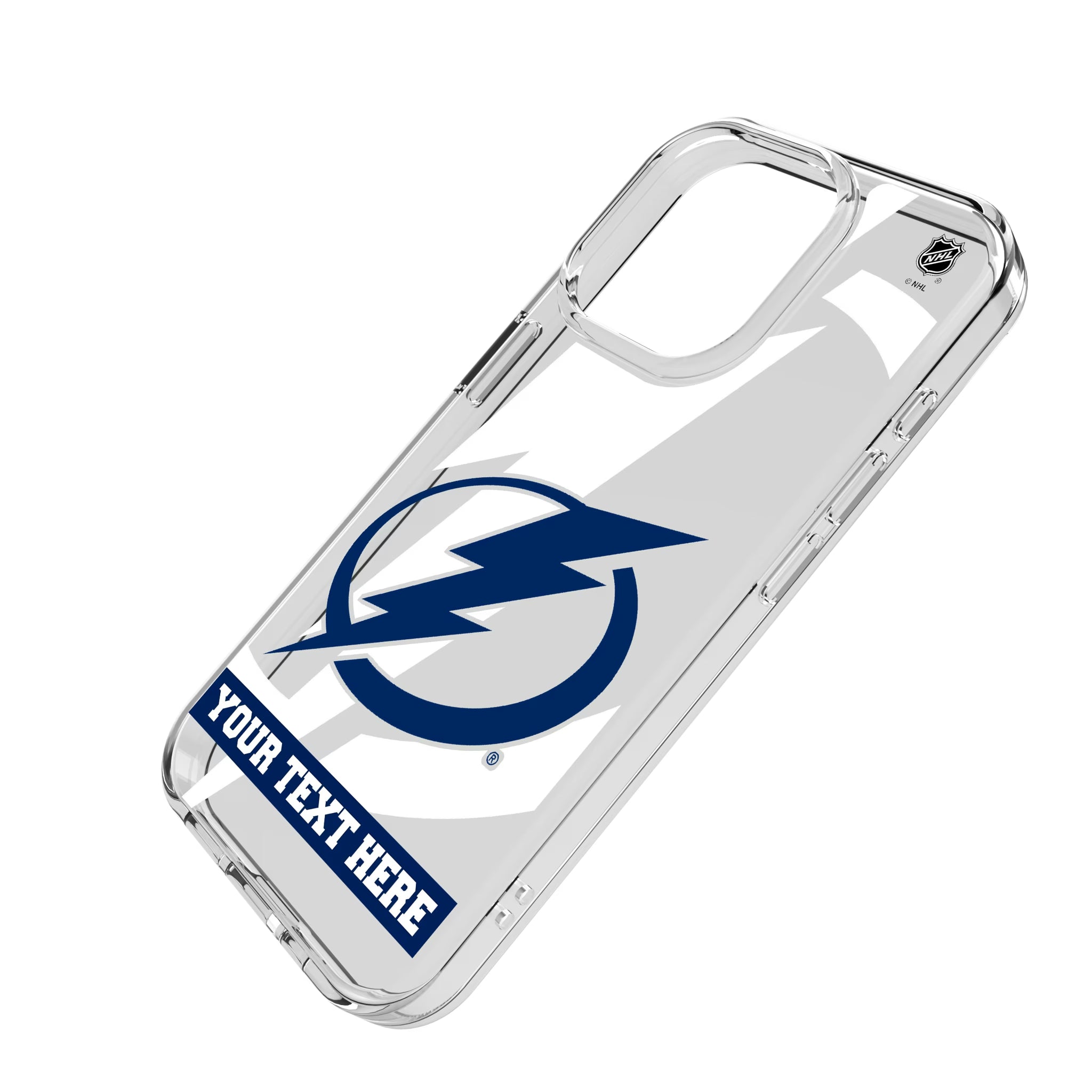 Tampa Bay Lightning Personalized Tilt iPhone Clear Phone Case for Apple iPhone - Isometric View