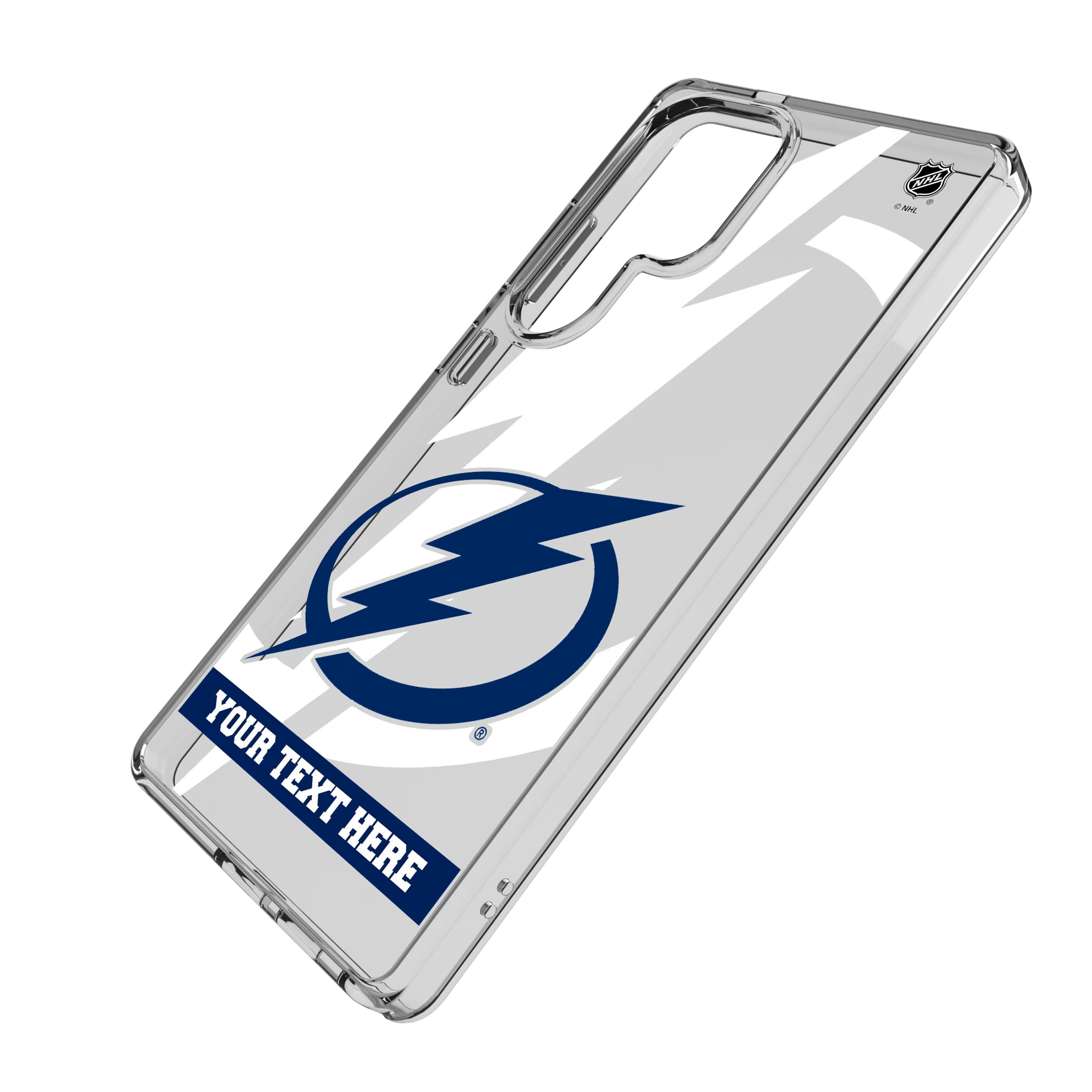 Tampa Bay Lightning Personalized Tilt Galaxy Clear Phone Case for Samsung Galaxy - Isometric View