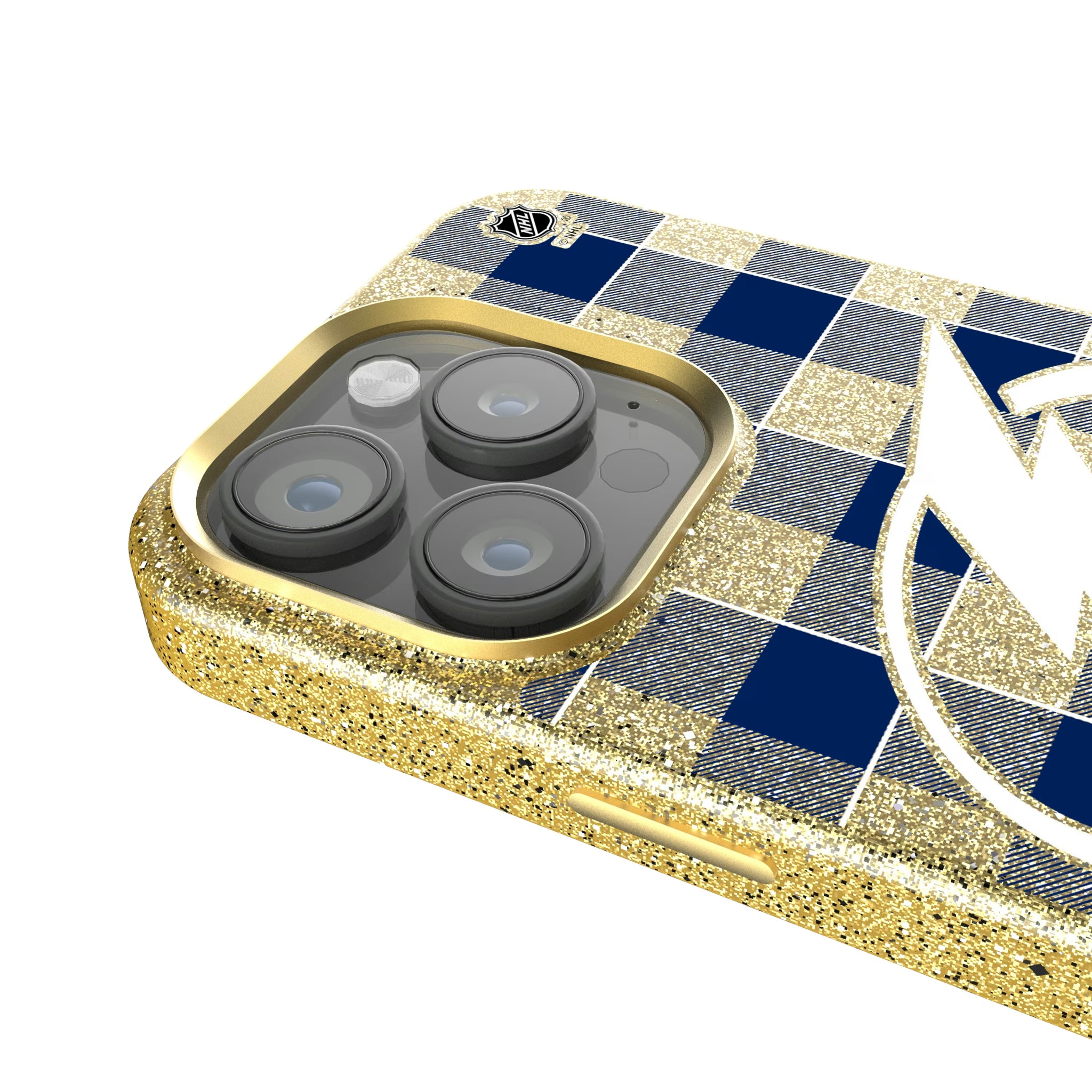 Tampa Bay Lightning Plaid iPhone Bling Phone Case for Apple iPhone - Detail