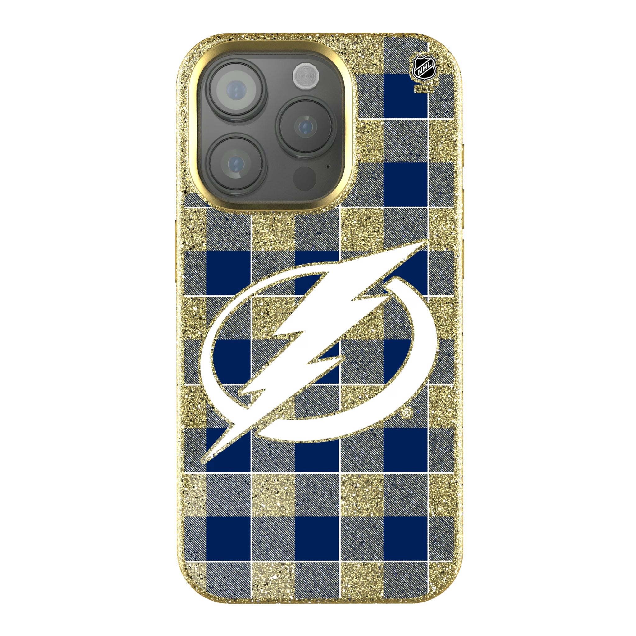 Tampa Bay Lightning Plaid iPhone Bling Phone Case for Apple iPhone
