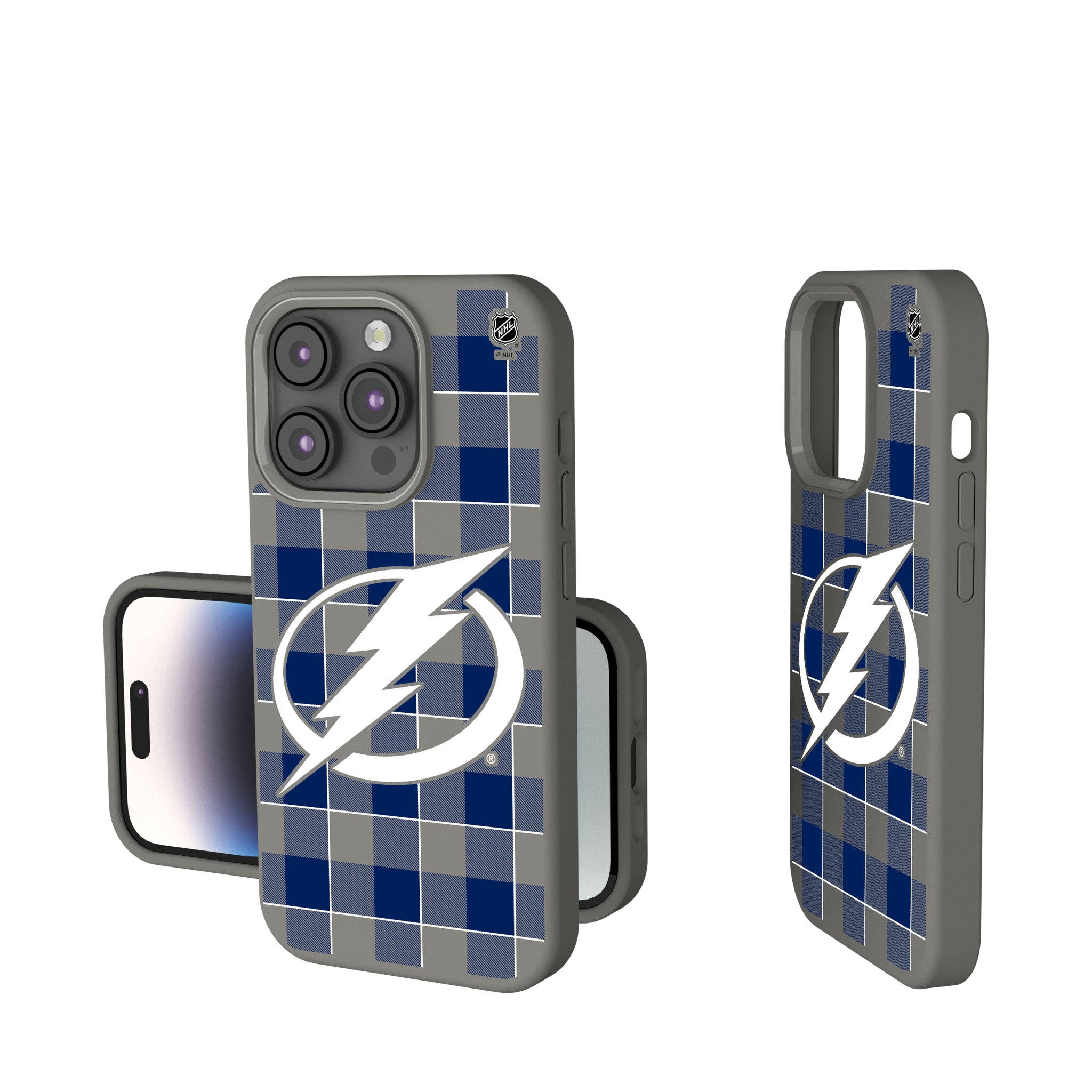 Tampa Bay Lightning Plaid iPhone Soft Touch Phone Case for Apple iPhone