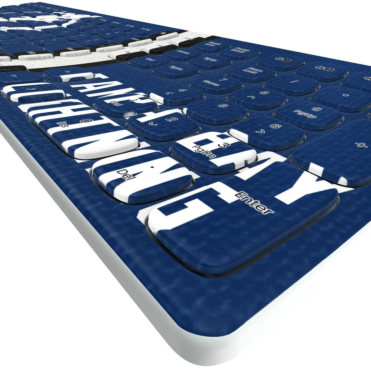Tampa Bay Lightning Stripe KKB605 Curved Wireless Keyboard - Detail