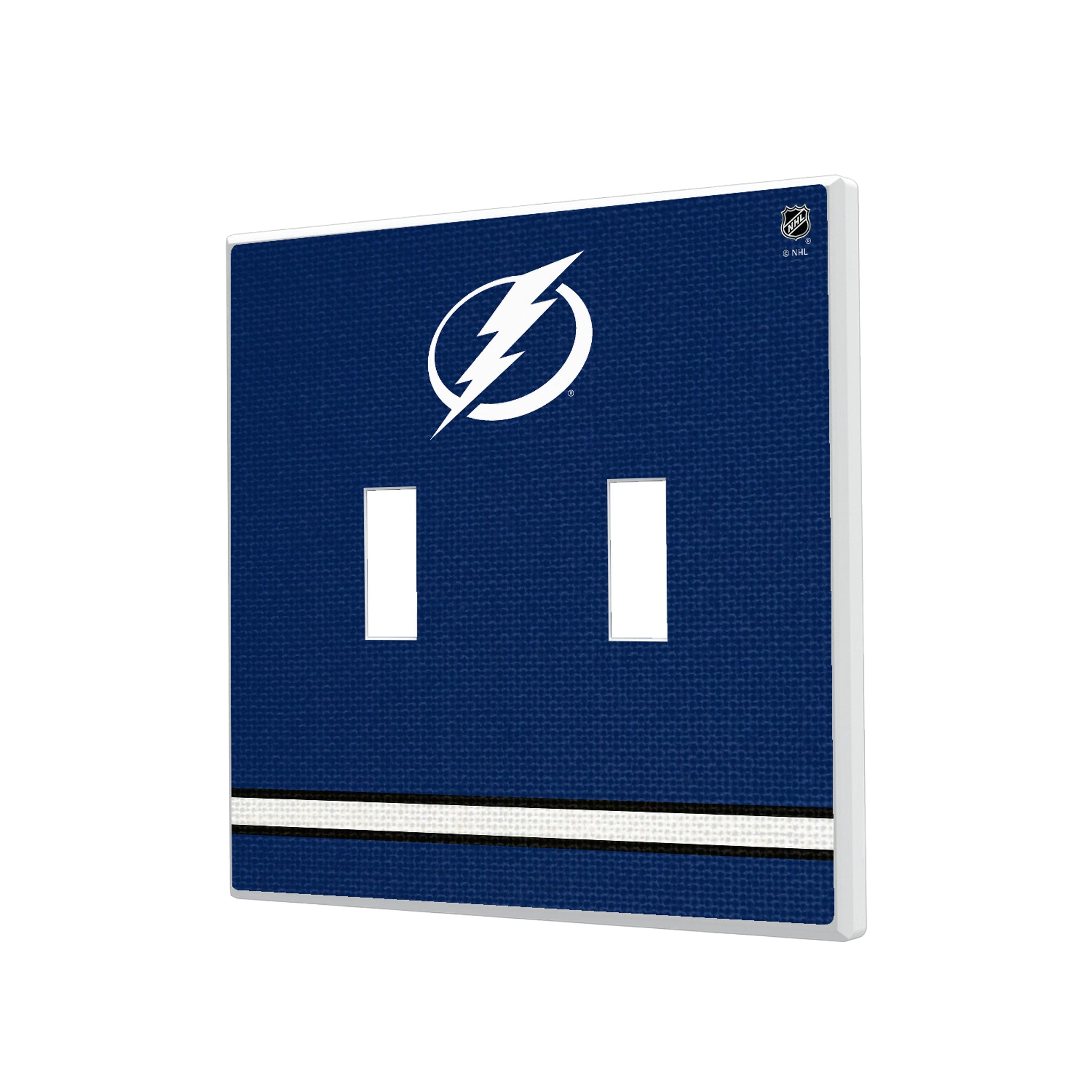 Tampa Bay Lightning Stripe Hidden-Screw Light Switch Plate#Style_Double Toggle