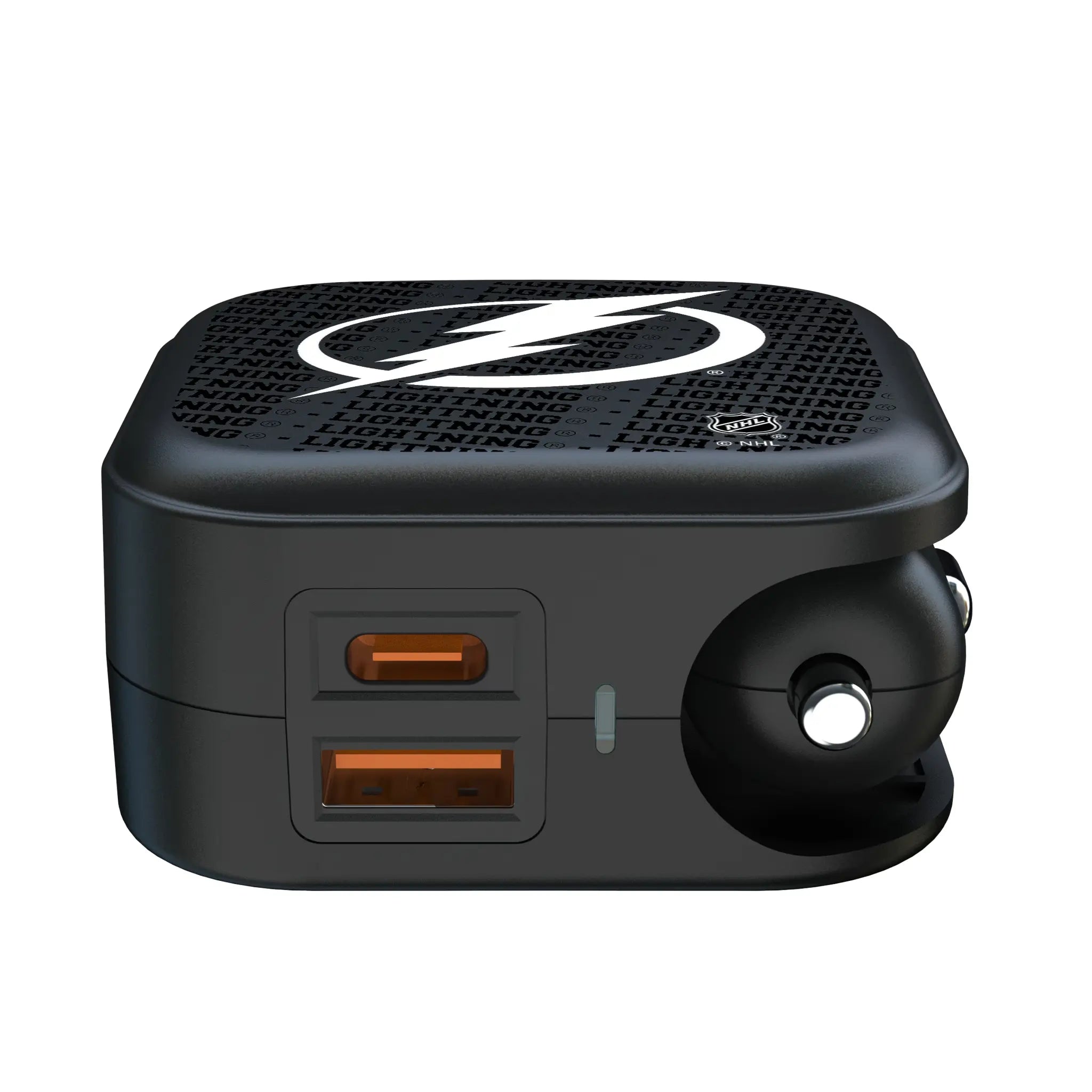 Tampa Bay Lightning Text Backdrop 2 in 1 USB A/C Charger