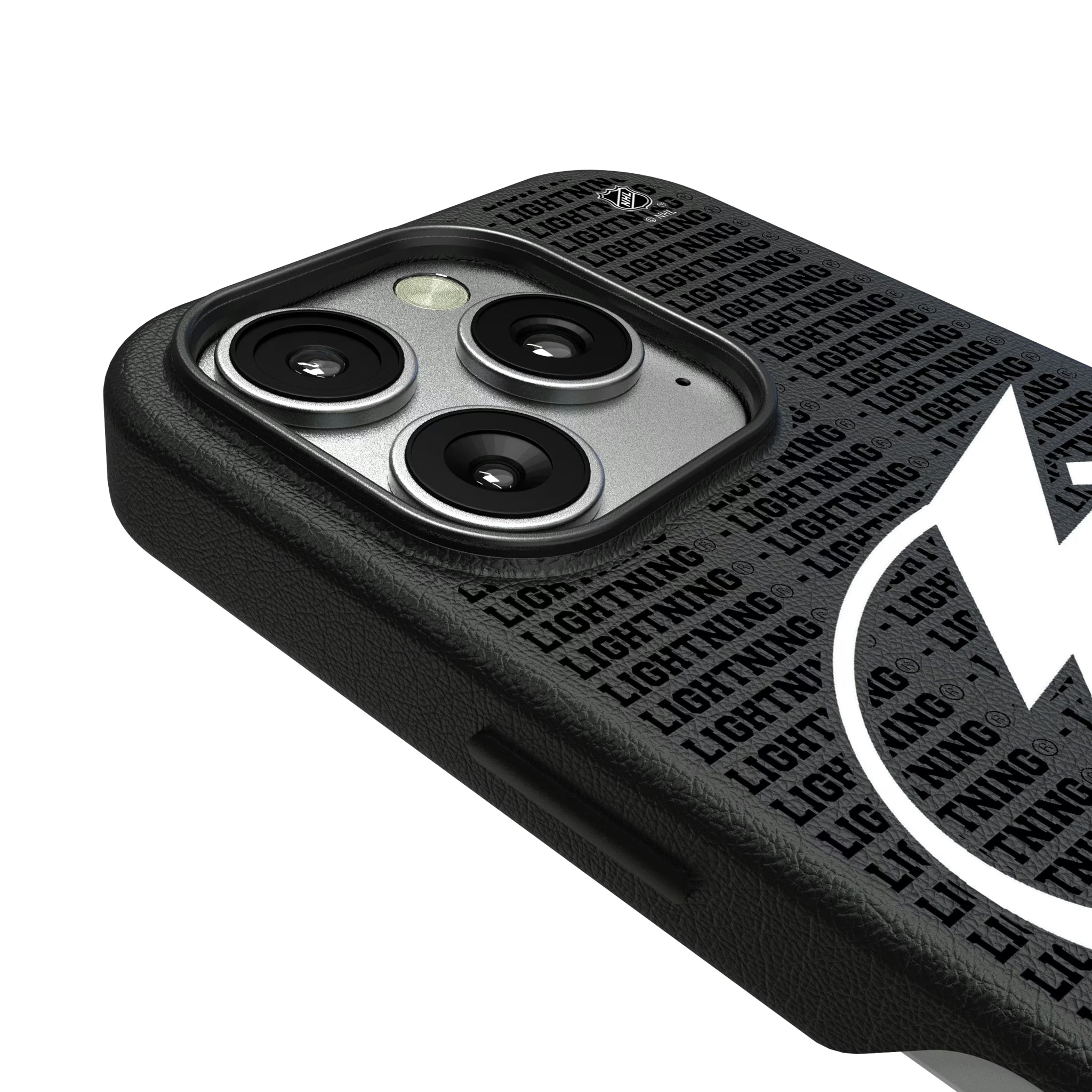 Tampa Bay Lightning Text Backdrop iPhone MagSafe Compatible Phone Case for Apple iPhone - Detail