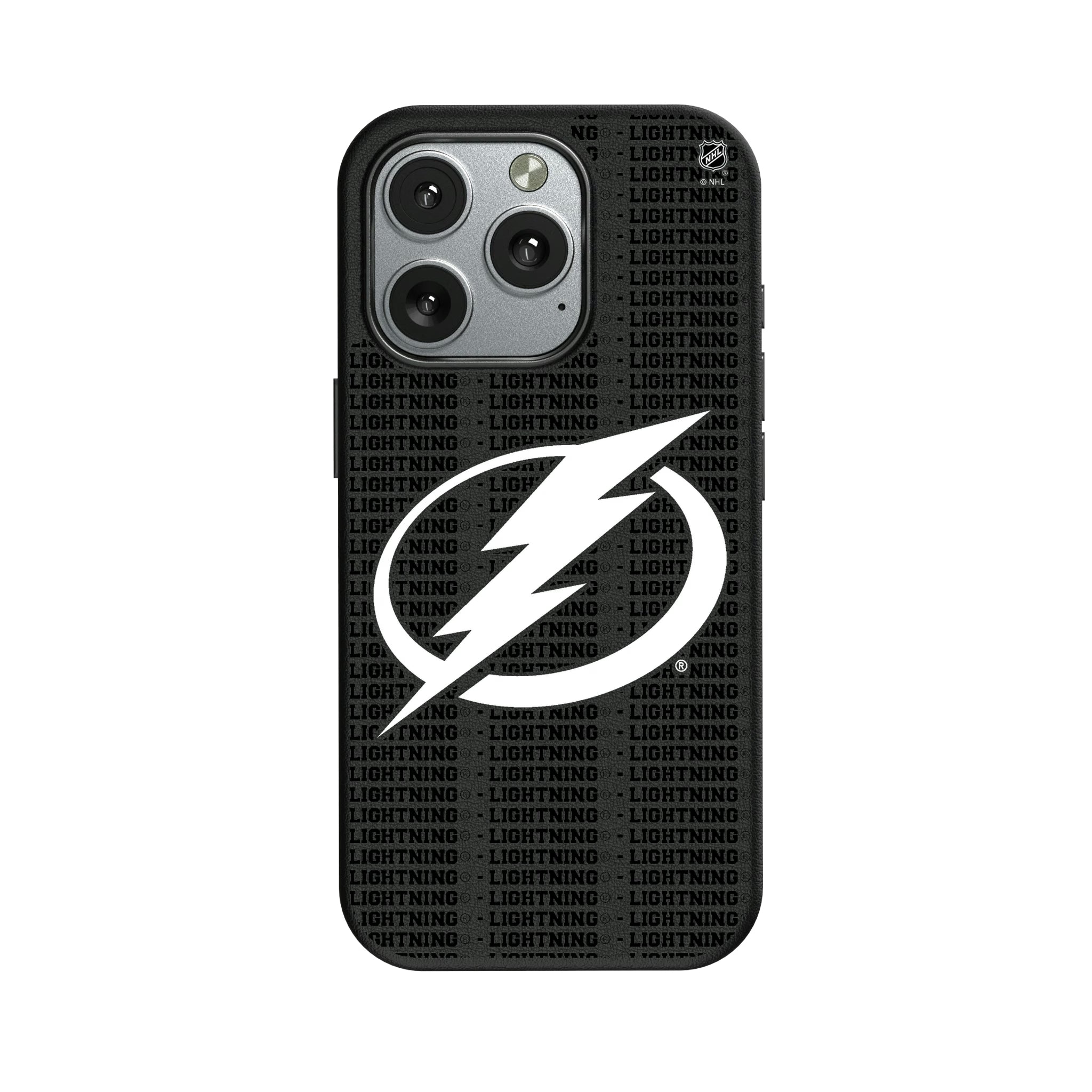 Tampa Bay Lightning Text Backdrop iPhone MagSafe Compatible Phone Case for Apple iPhone