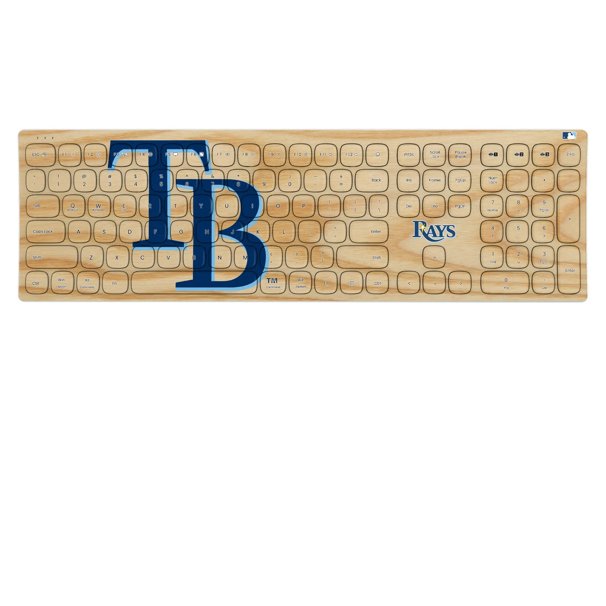 Tampa Bay Rays Baseball Bat KKB605 Curved Wireless Keyboard