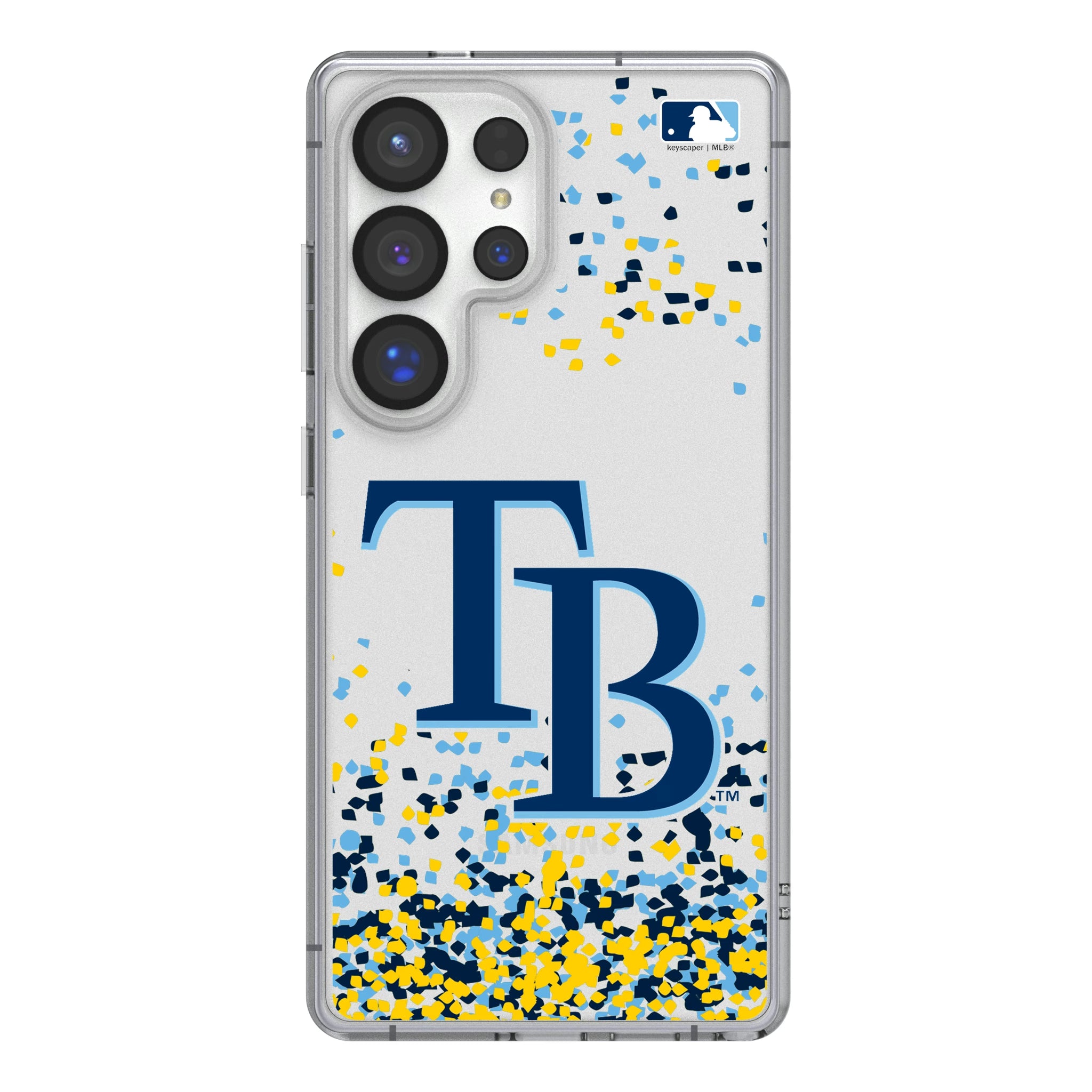 Tampa Bay Rays Confetti Galaxy Clear Phone Case for Samsung Galaxy