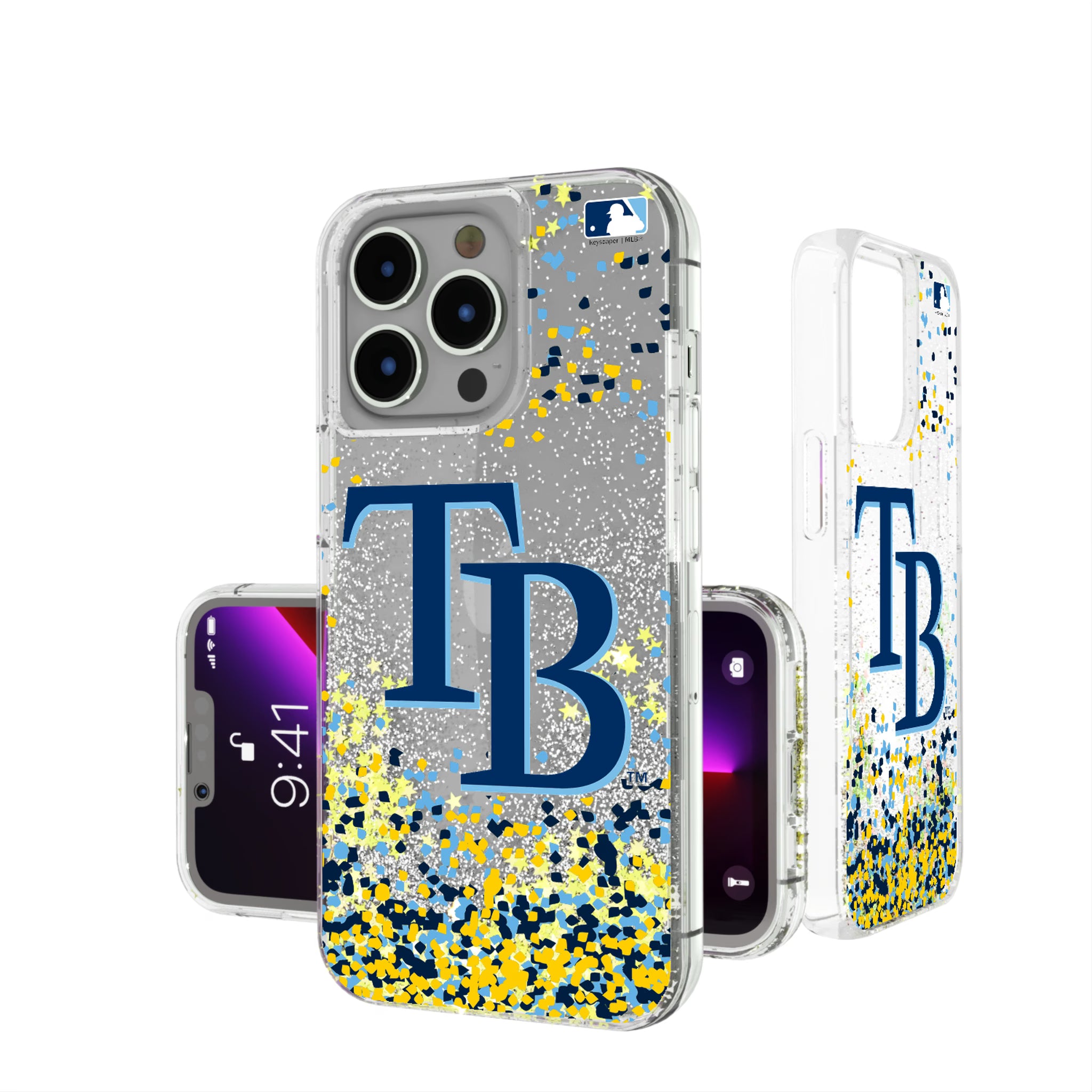 Tampa Bay Rays Confetti iPhone Glitter Phone Case for Apple iPhone