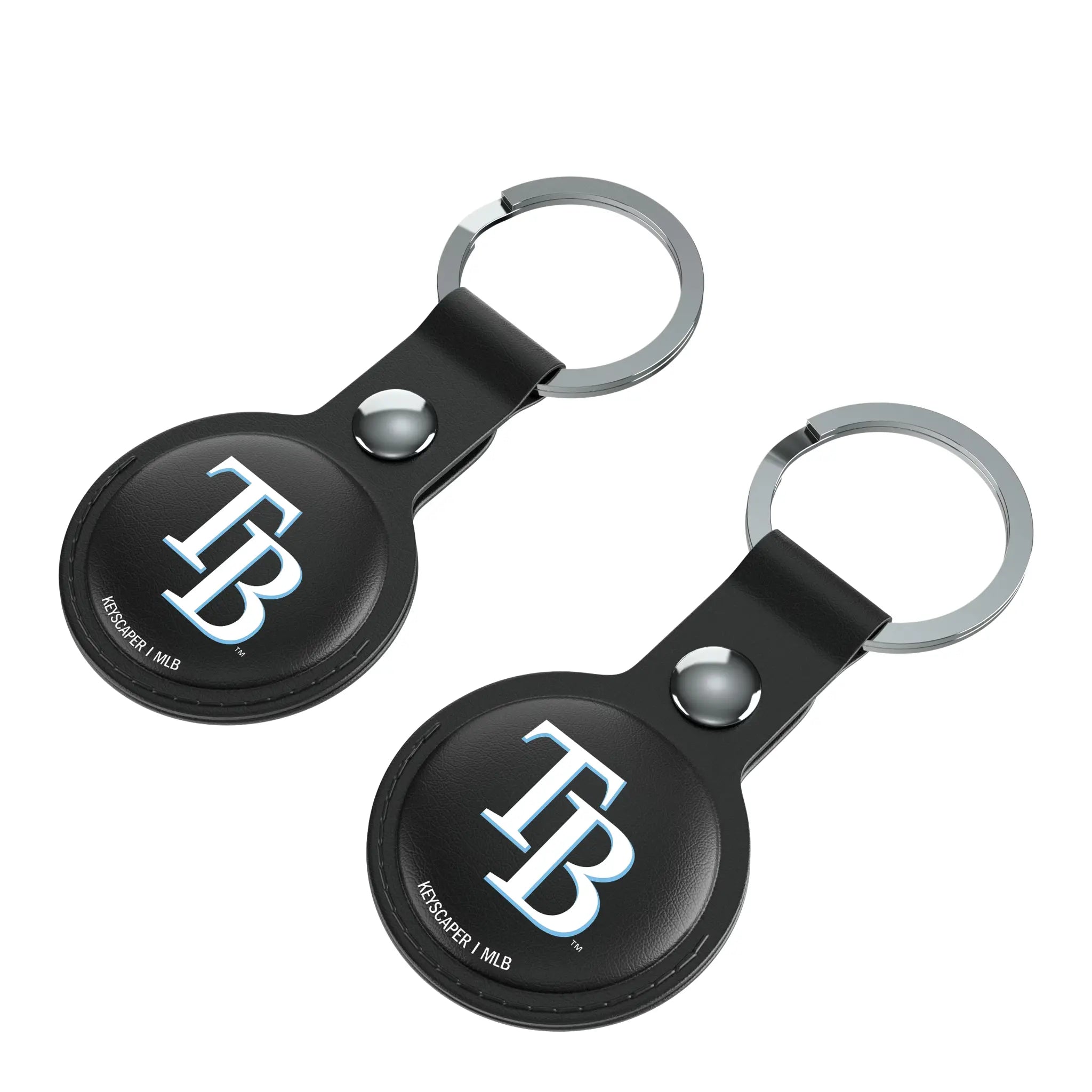 Tampa Bay Rays Insignia AirTag Black Airtag Holder 2-Pack - Isometric View