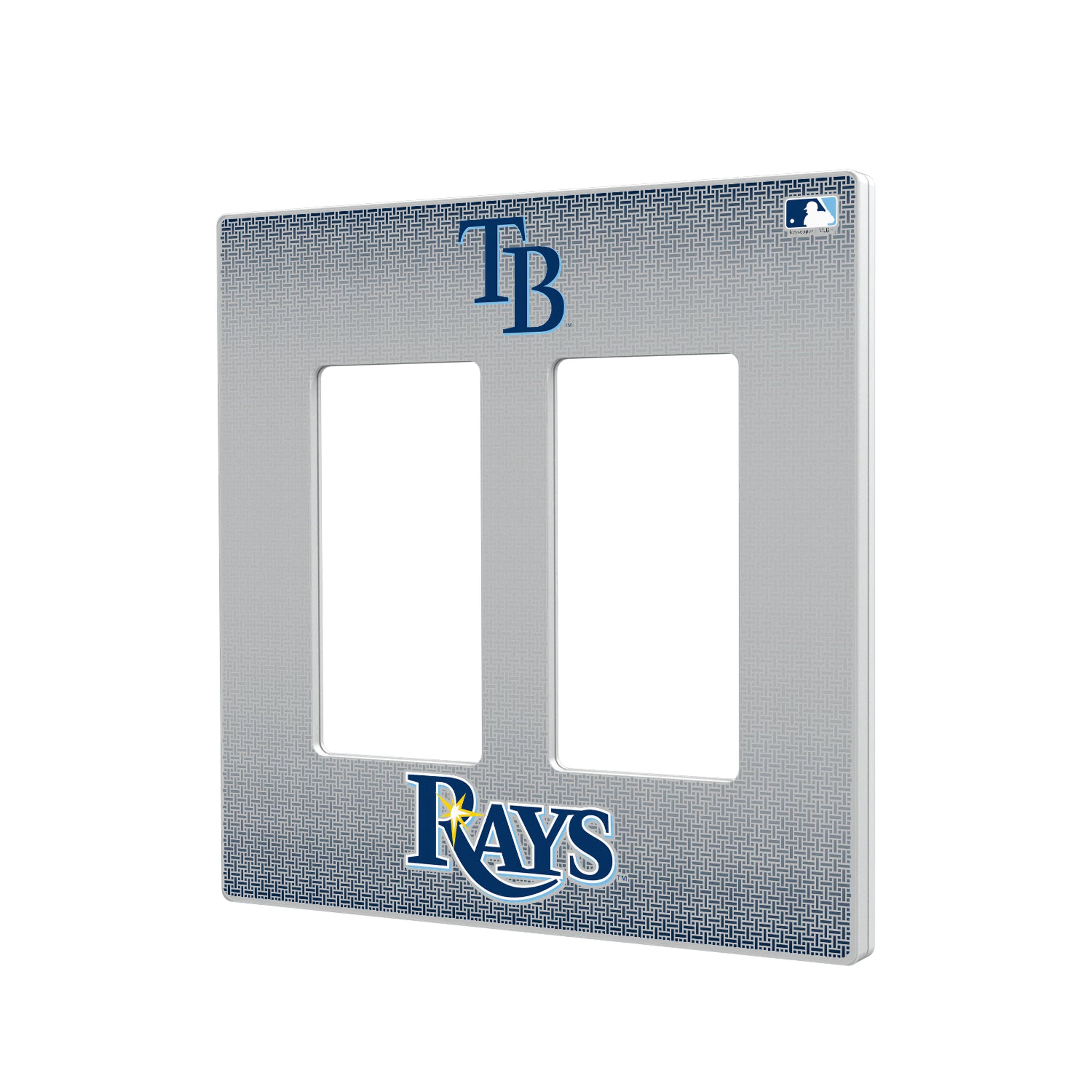 Tampa Bay Rays Linen Hidden-Screw Light Switch Plate#Style_Double Rocker