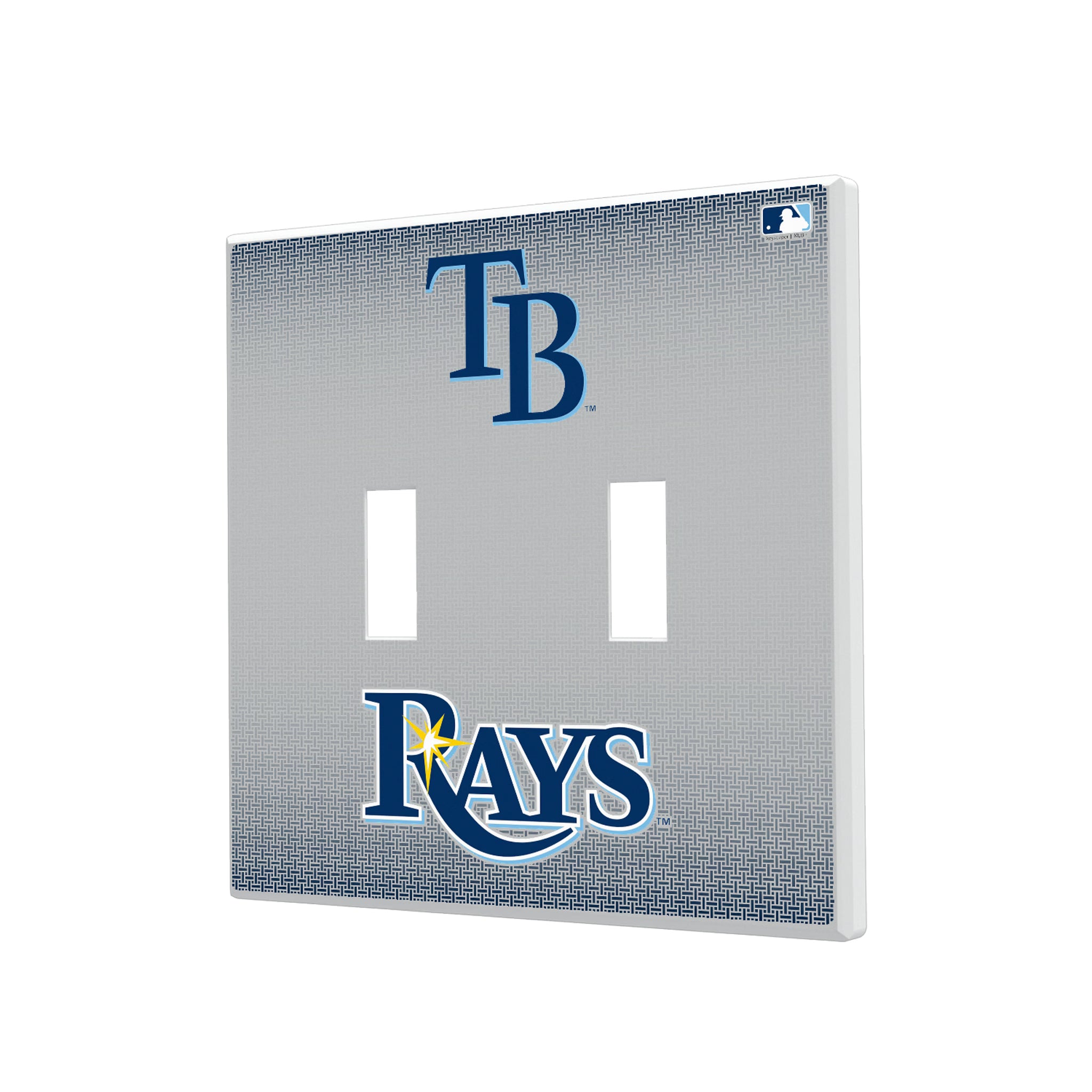 Tampa Bay Rays Linen Hidden-Screw Light Switch Plate#Style_Double Toggle