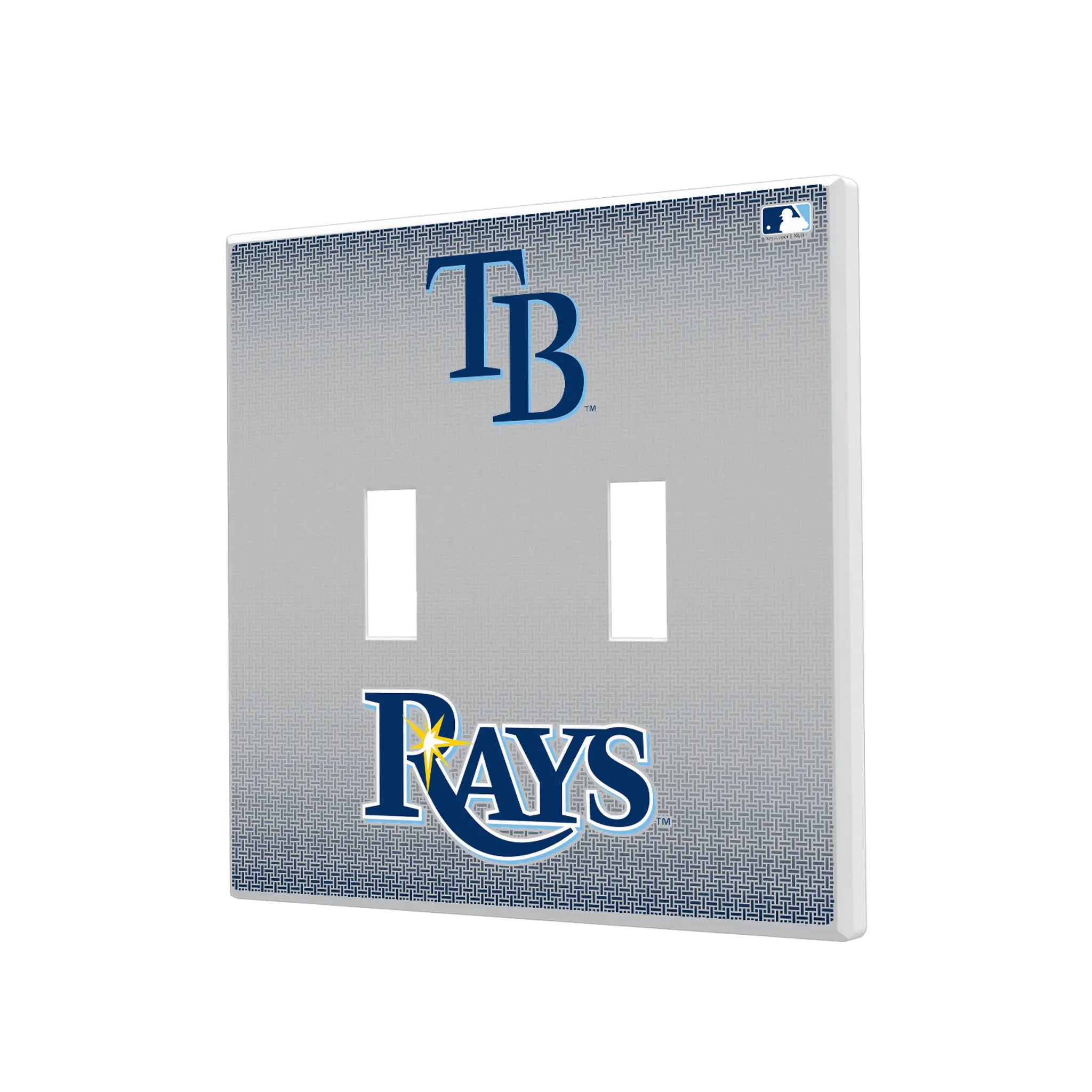 Tampa Bay Rays Linen Hidden-Screw Light Switch Plate#Style_Double Toggle