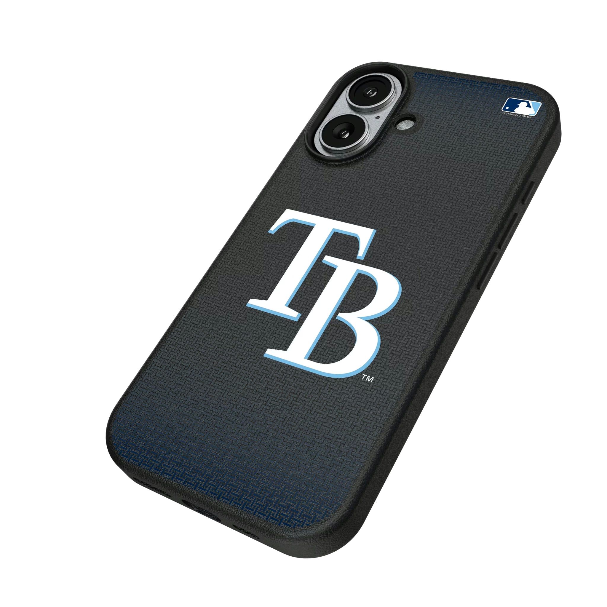 Tampa Bay Rays Linen iPhone MagSafe Compatible Phone Case for Apple iPhone - Isometric View#Device_iPhone 17