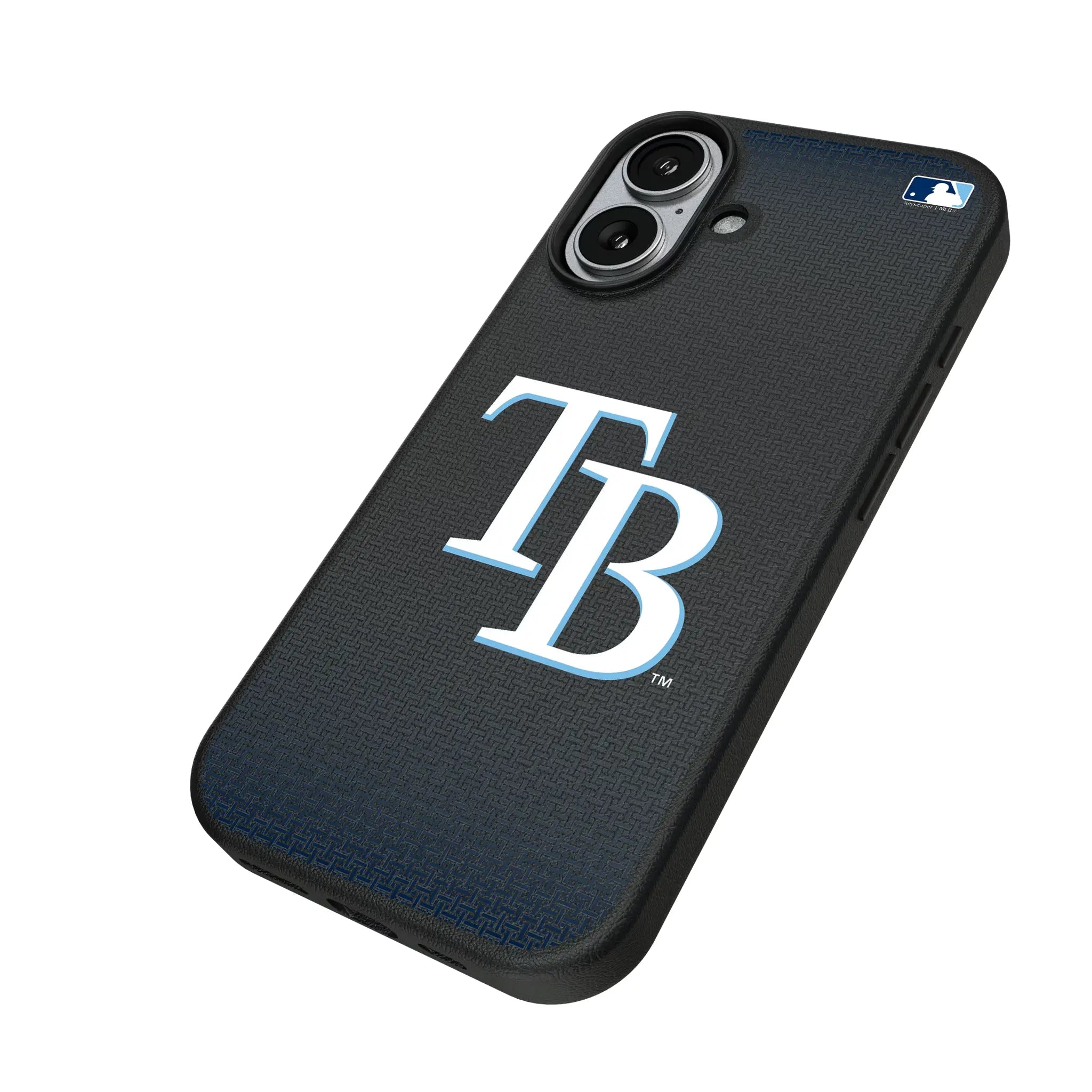 Tampa Bay Rays Linen iPhone MagSafe Compatible Phone Case for Apple iPhone - Isometric View#Device_iPhone 17