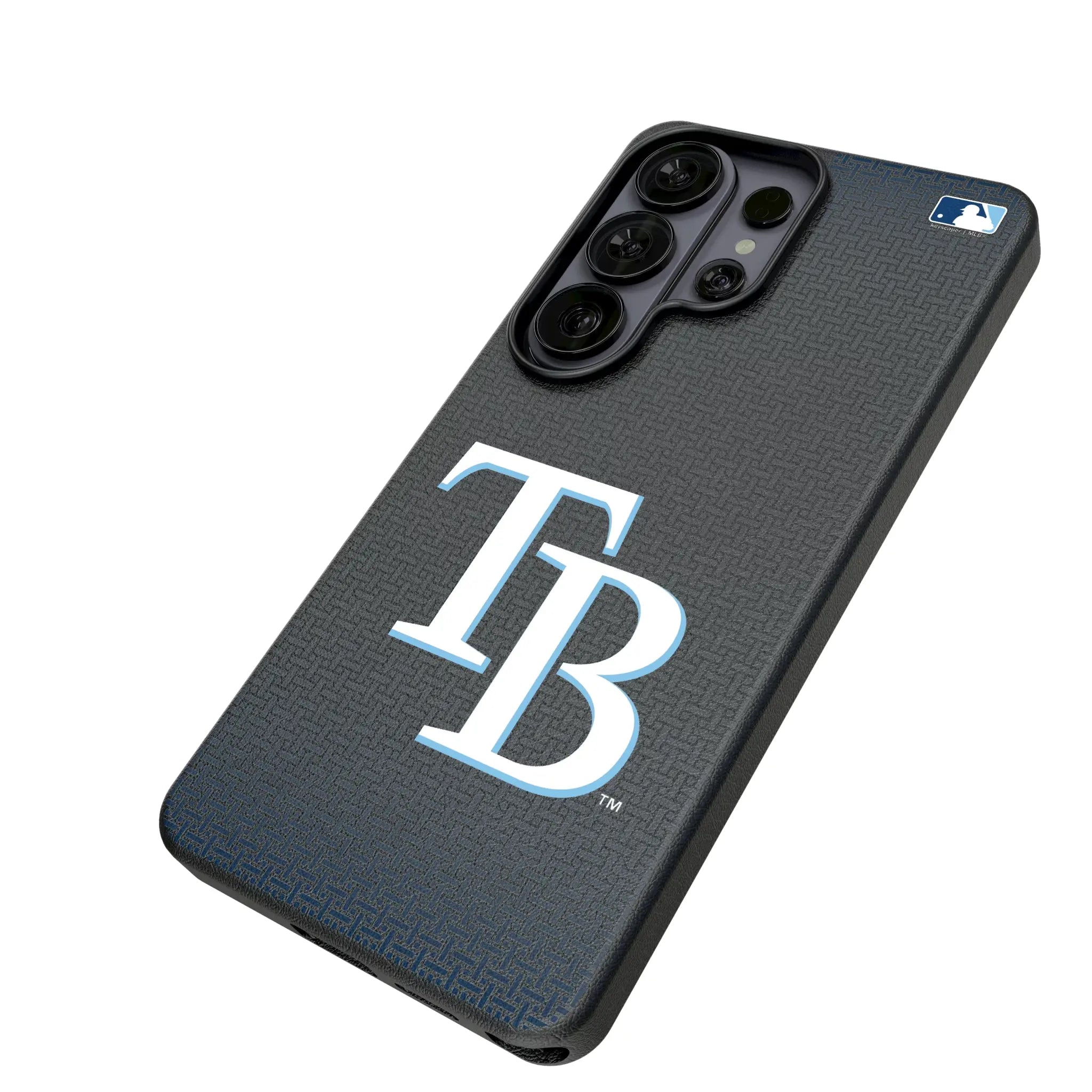 Tampa Bay Rays Linen Galaxy MagSafe Compatible Phone Case for Samsung Galaxy - Isometric View#Device_Galaxy S26 Ultra