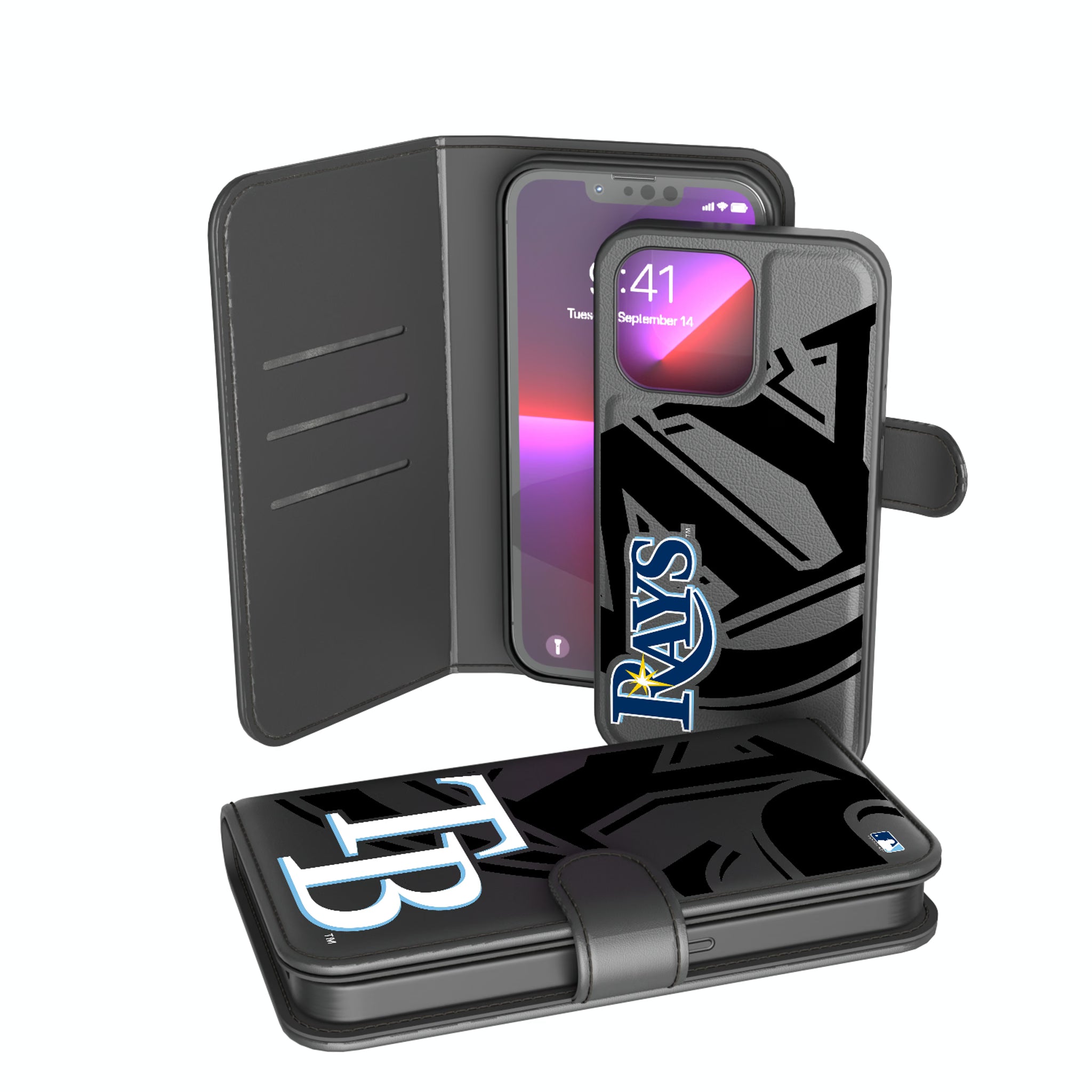 Tampa Bay Rays Monocolor Tilt iPhone Wallet Phone Case for Apple iPhone
