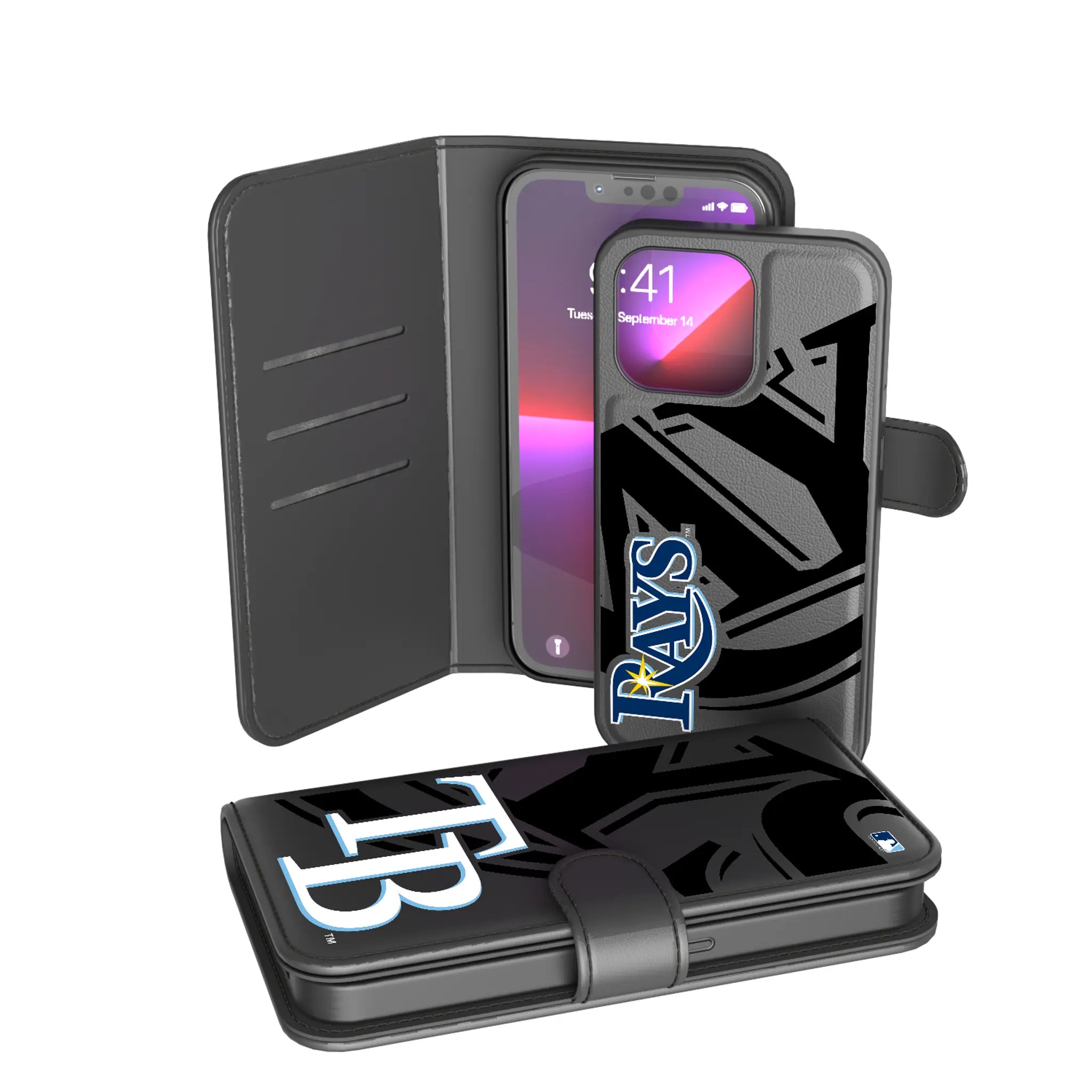 Tampa Bay Rays Monocolor Tilt iPhone Wallet Phone Case for Apple iPhone