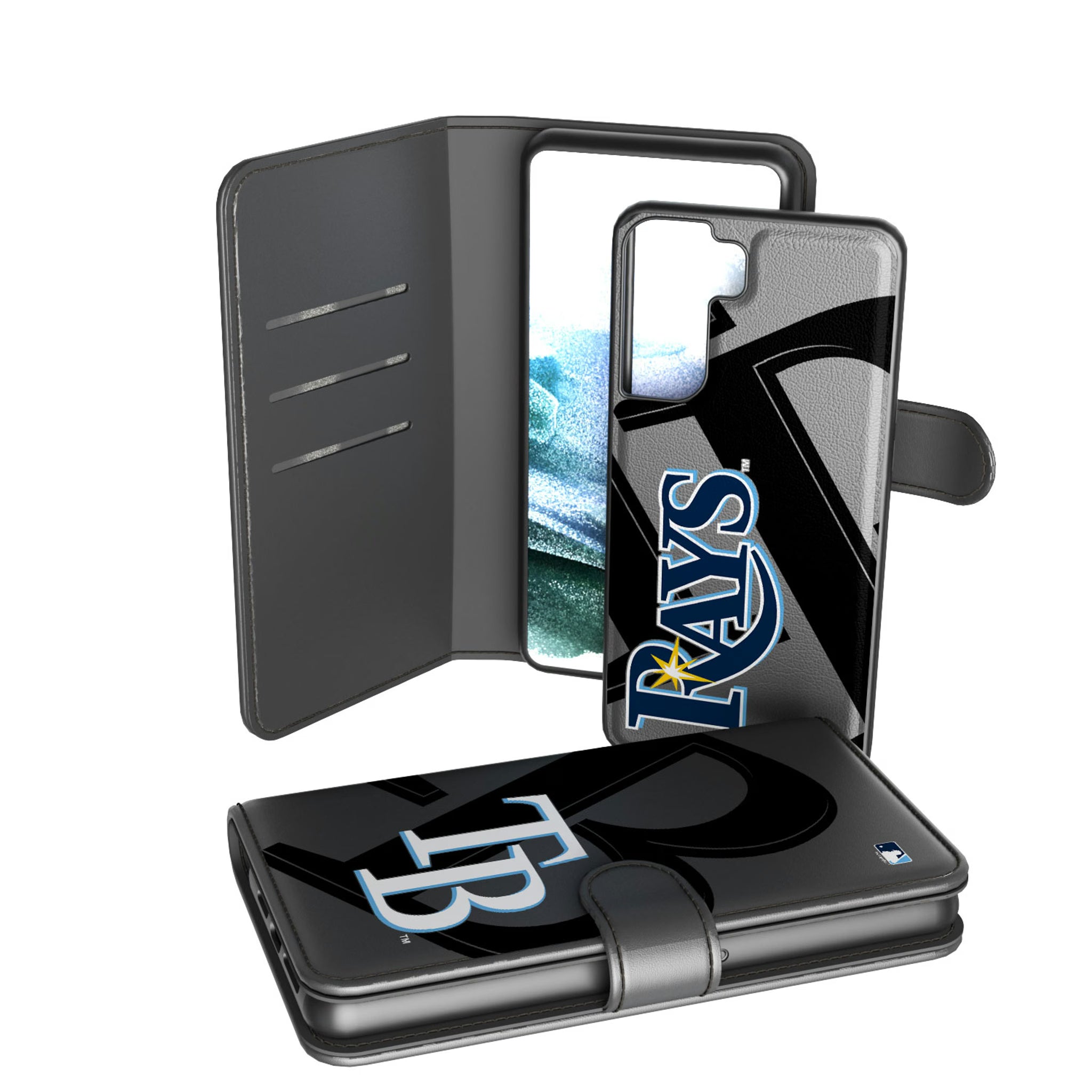 Tampa Bay Rays Monocolor Tilt Galaxy Wallet Phone Case for Samsung Galaxy