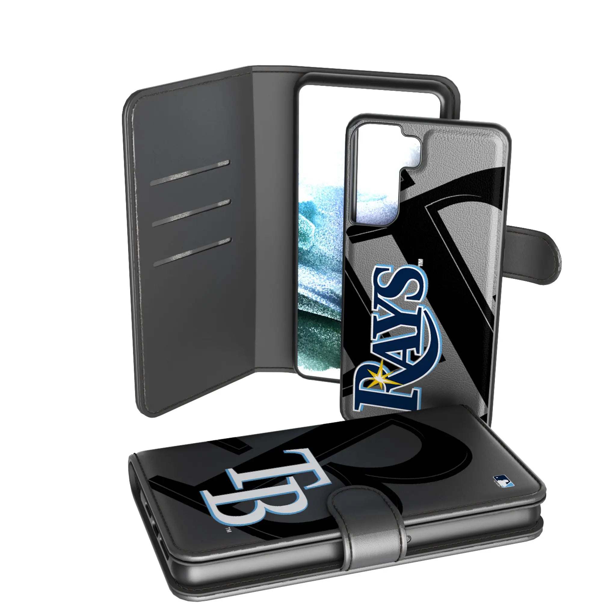 Tampa Bay Rays Monocolor Tilt Galaxy Wallet Phone Case for Samsung Galaxy