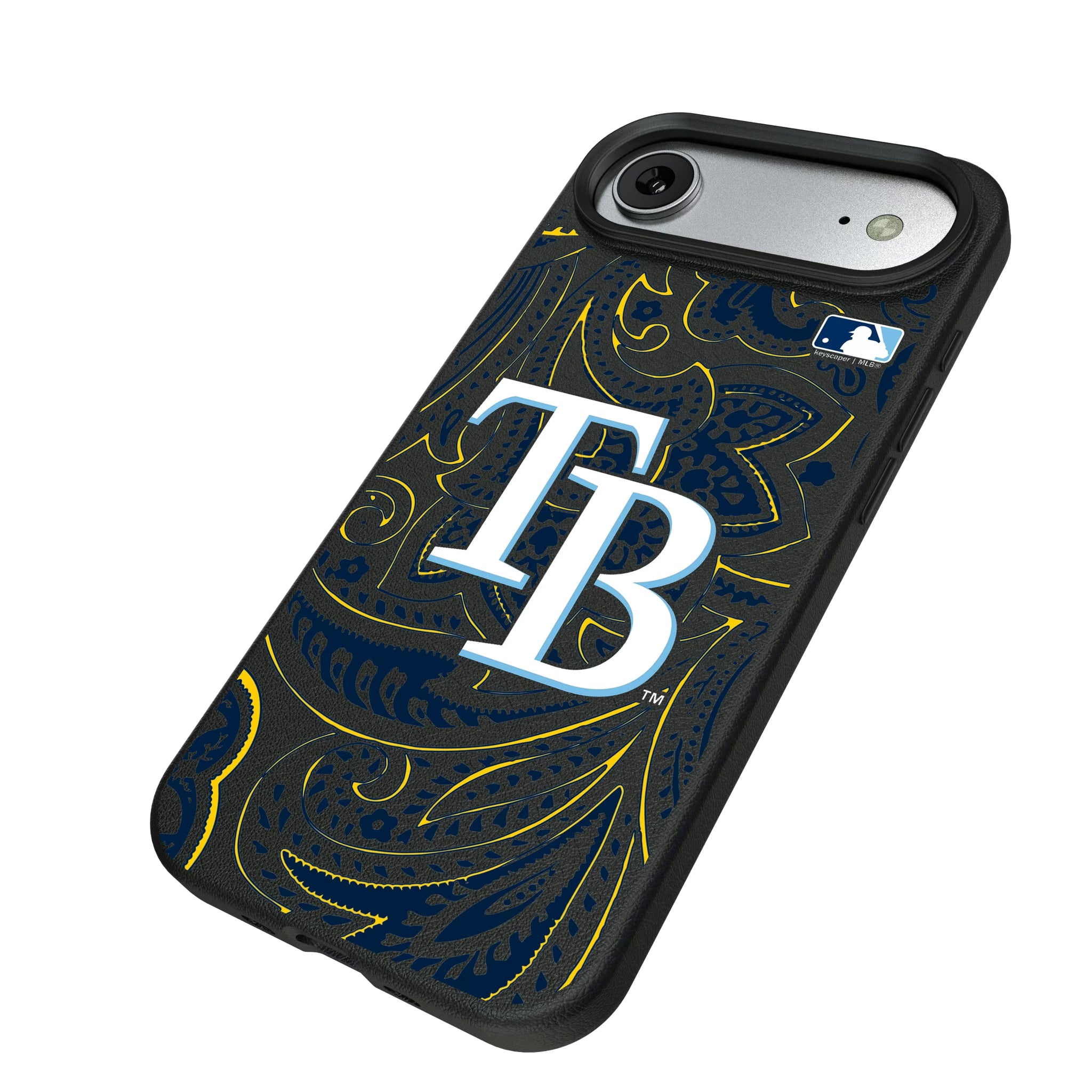 Tampa Bay Rays Paisley iPhone MagSafe Compatible Phone Case for Apple iPhone - Isometric View#Device_iPhone Air