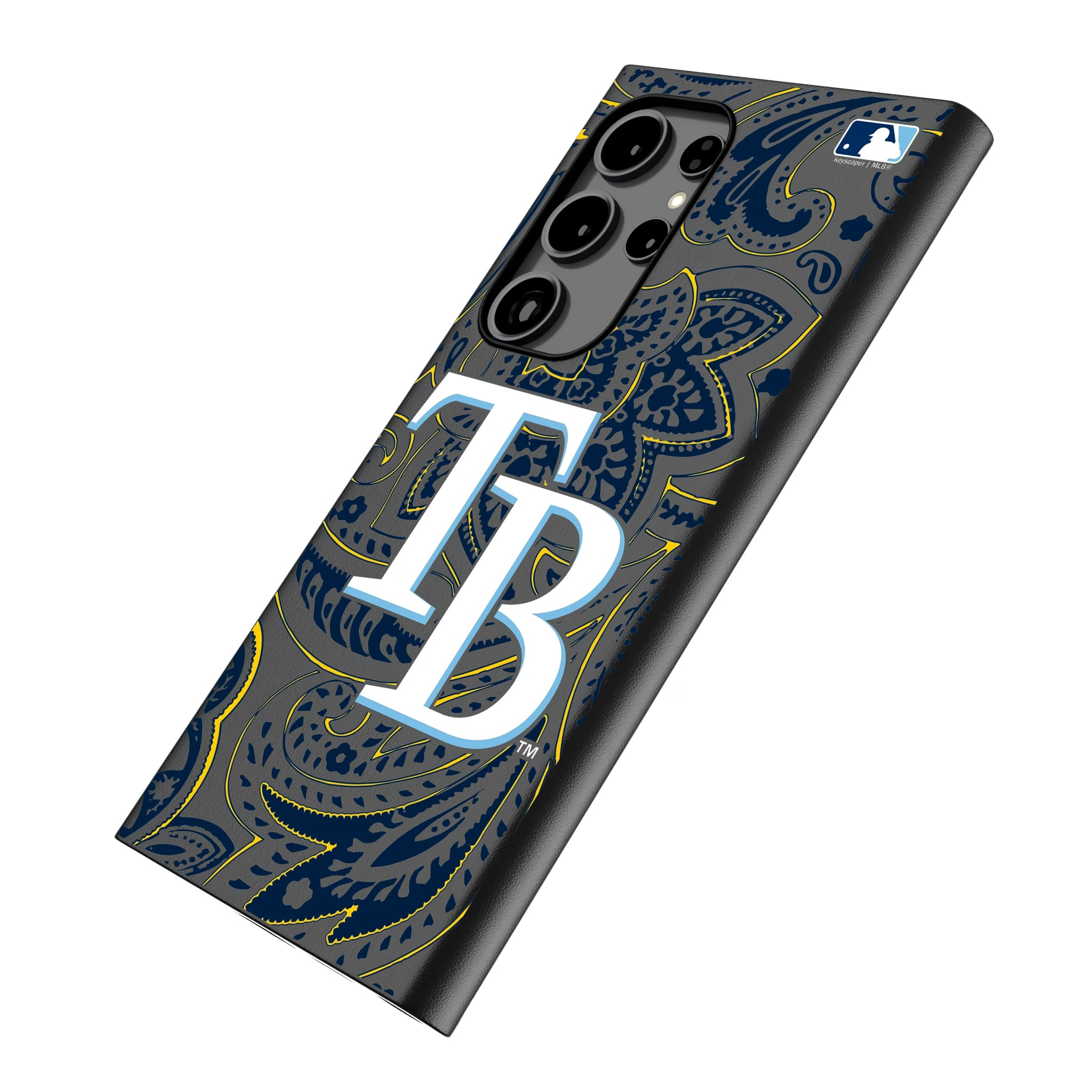Tampa Bay Rays Paisley Galaxy MagSafe Compatible Phone Case for Samsung Galaxy - Isometric View