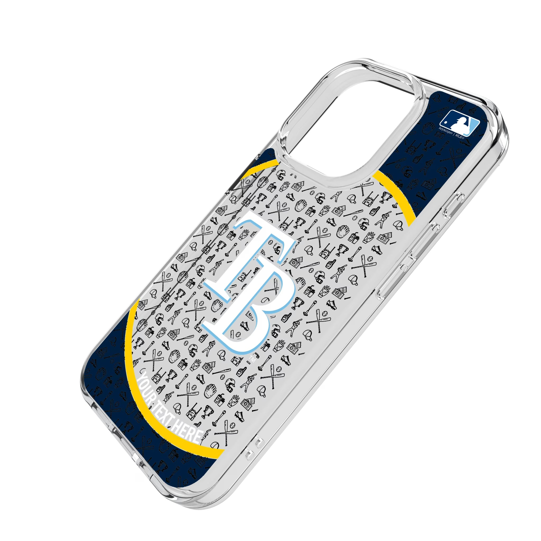 Tampa Bay Rays Personalized Circle iPhone Clear Phone Case for Apple iPhone - Isometric View