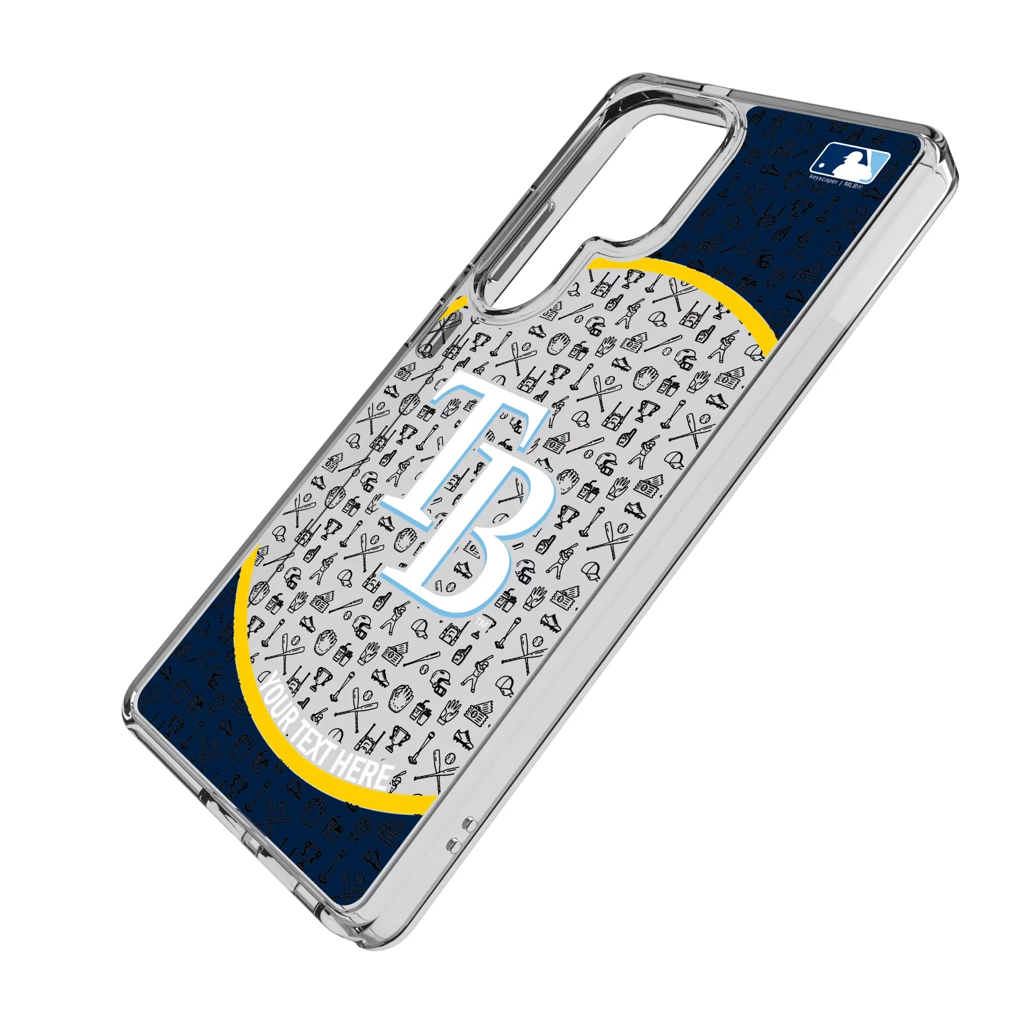 Tampa Bay Rays Personalized Circle Galaxy Clear Phone Case for Samsung Galaxy - Isometric View#Device_Galaxy S25 Ultra