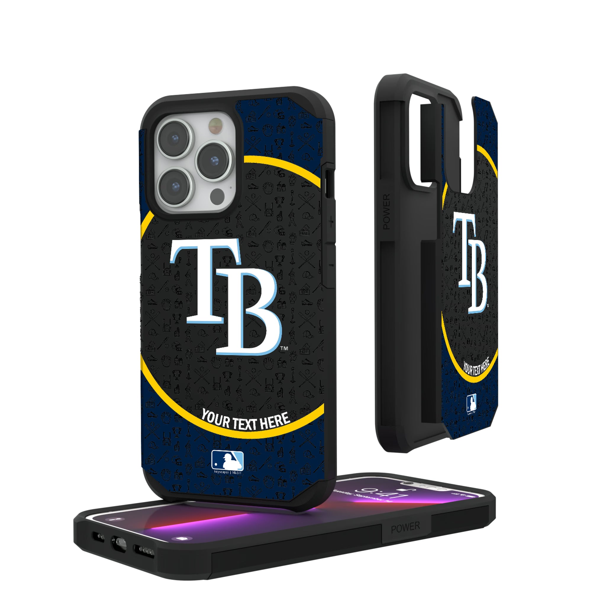 Tampa Bay Rays Personalized Circle iPhone Rugged Phone Case for Apple iPhone