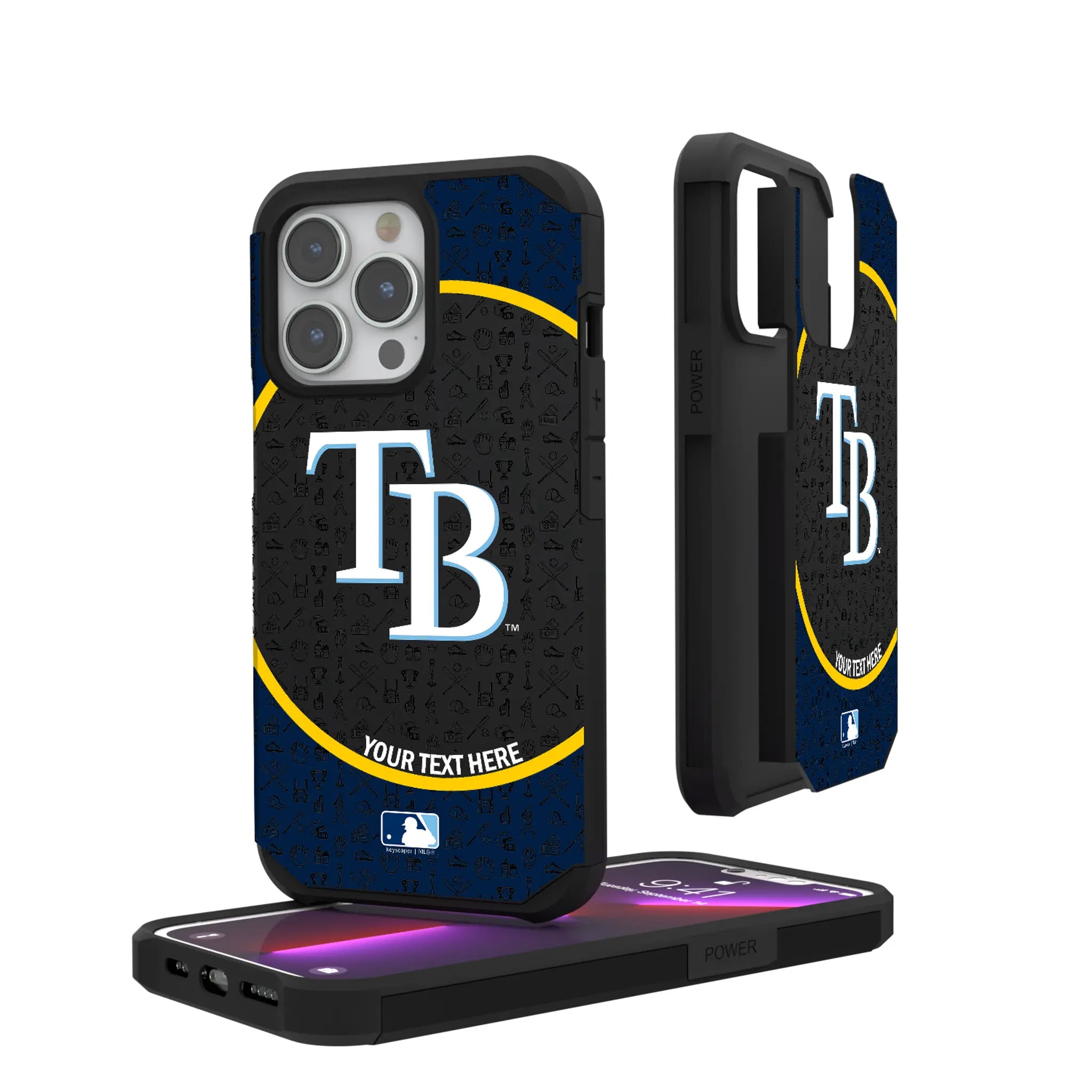 Tampa Bay Rays Personalized Circle iPhone Rugged Phone Case for Apple iPhone