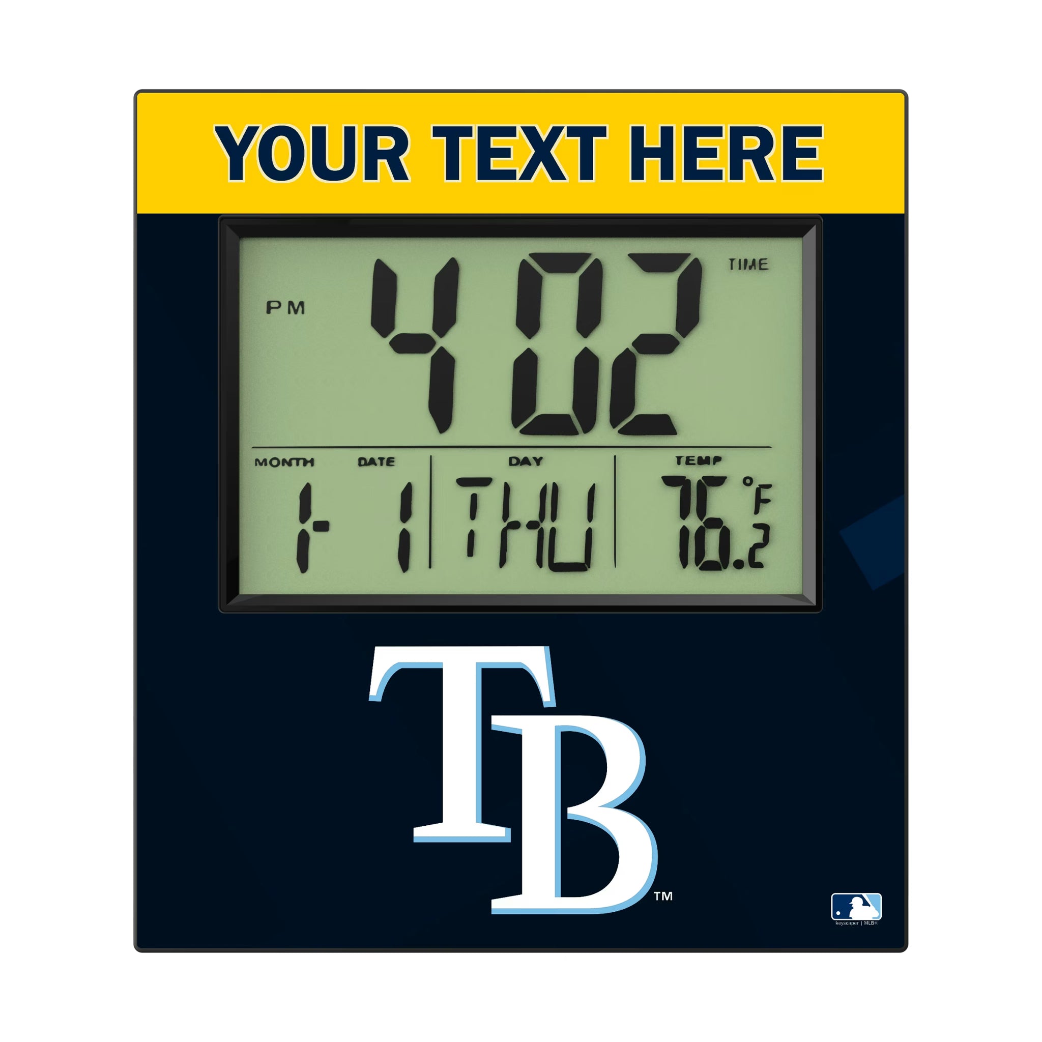 Tampa Bay Rays Personalized Color Block Wall Clock