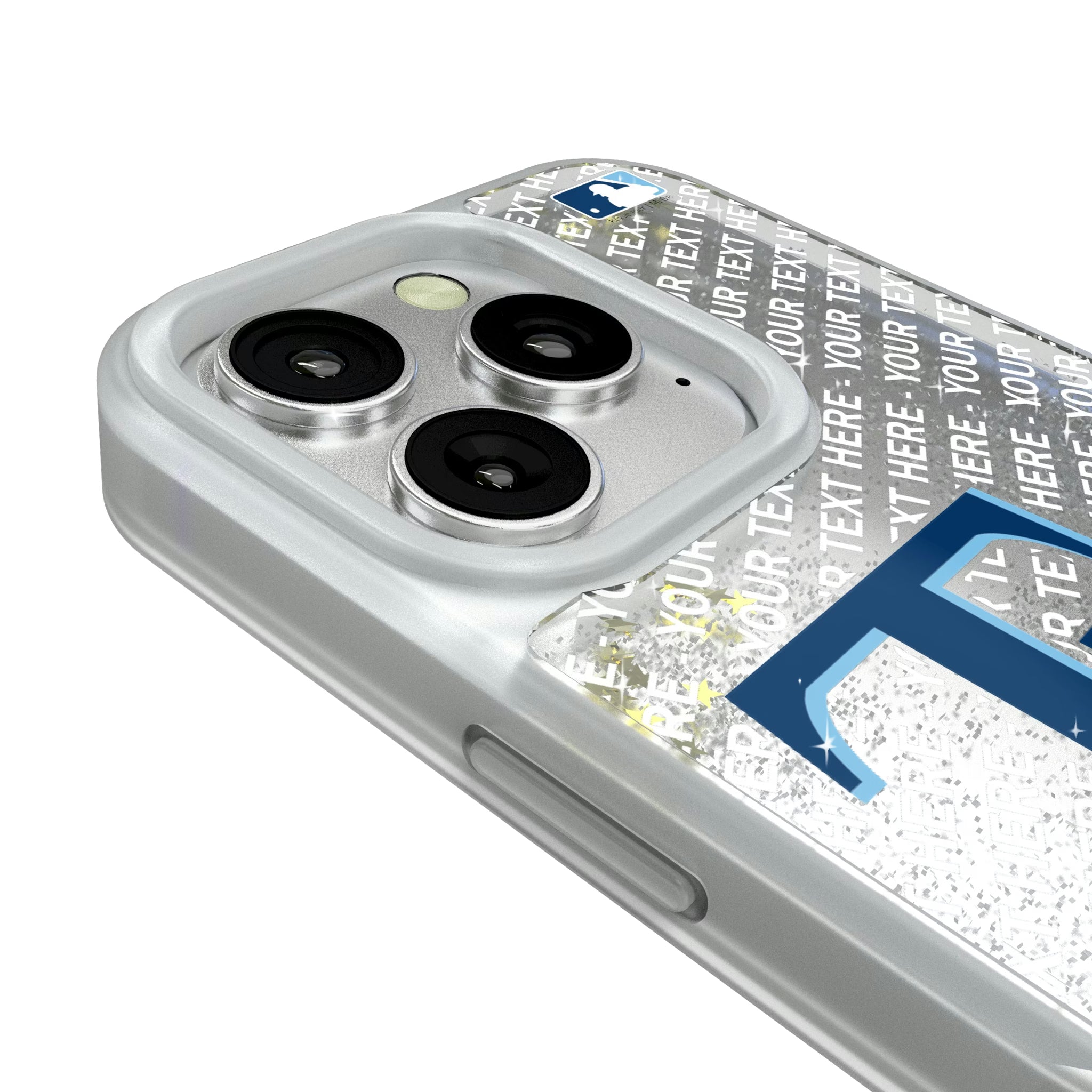 Tampa Bay Rays Personalized EndZone Plus iPhone Glitter Phone Case for Apple iPhone - Detail#Device_iPhone 16 Pro